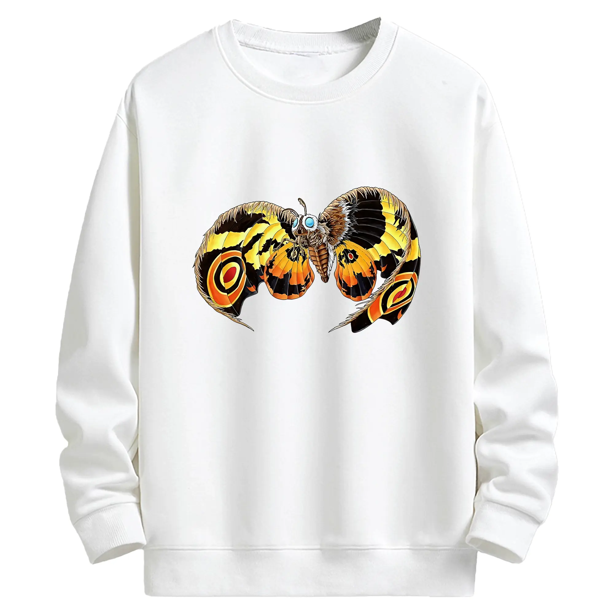 ゴジラ グッズ,モスラ - キッズ クルーネックスウェットシャツ ・ フロントプリント ・ 綿80％ ポリエステル20％ ・ 快適 通学 スポーツ 日常使い お散歩用