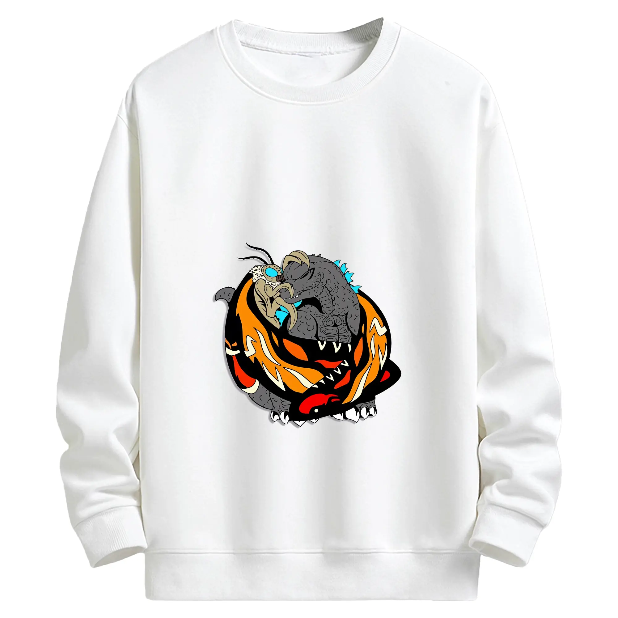 ゴジラ グッズ,モスラ - キッズ クルーネックスウェットシャツ ・ フロントプリント ・ 綿80％ ポリエステル20％ ・ 快適 通学 スポーツ 日常使い お散歩用