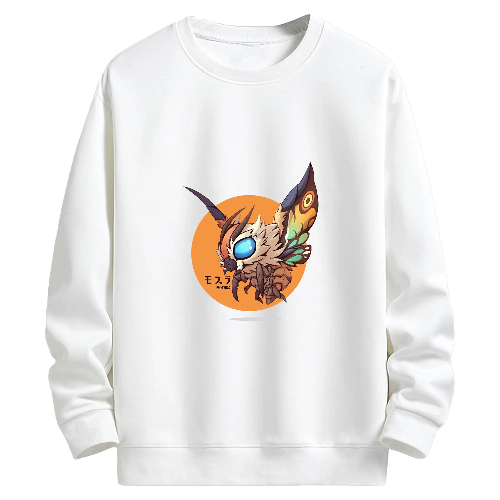 ゴジラ グッズ,モスラ - キッズ クルーネックスウェットシャツ ・ フロントプリント ・ 綿80％ ポリエステル20％ ・ 快適 通学 スポーツ 日常使い お散歩用