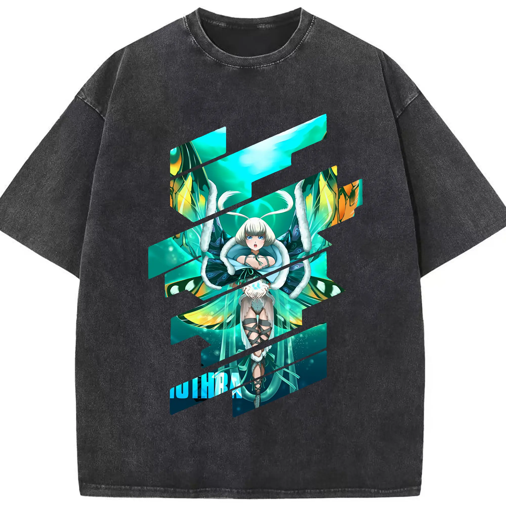 ゴジラ グッズ,モスラ - 綿100％ ヴィンテージ風 半袖Tシャツ ・ フロントプリント ・ 柔らか肌触り ・ 通気性 快適 ・ スポーツ カジュアル 外出用