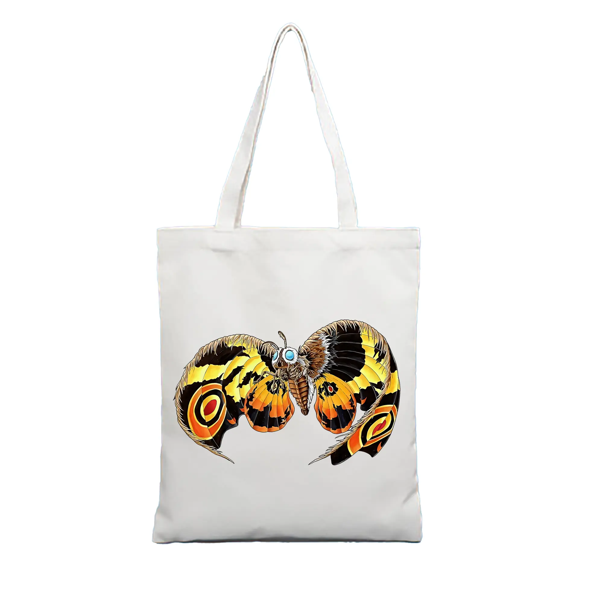 ゴジラ グッズ,モスラ - 縦型キャンバス手提げバッグ（トートバッグ） ・ キャンバス素材 ・ ショッピング用 ・ 軽量 丈夫 お手入れ簡単