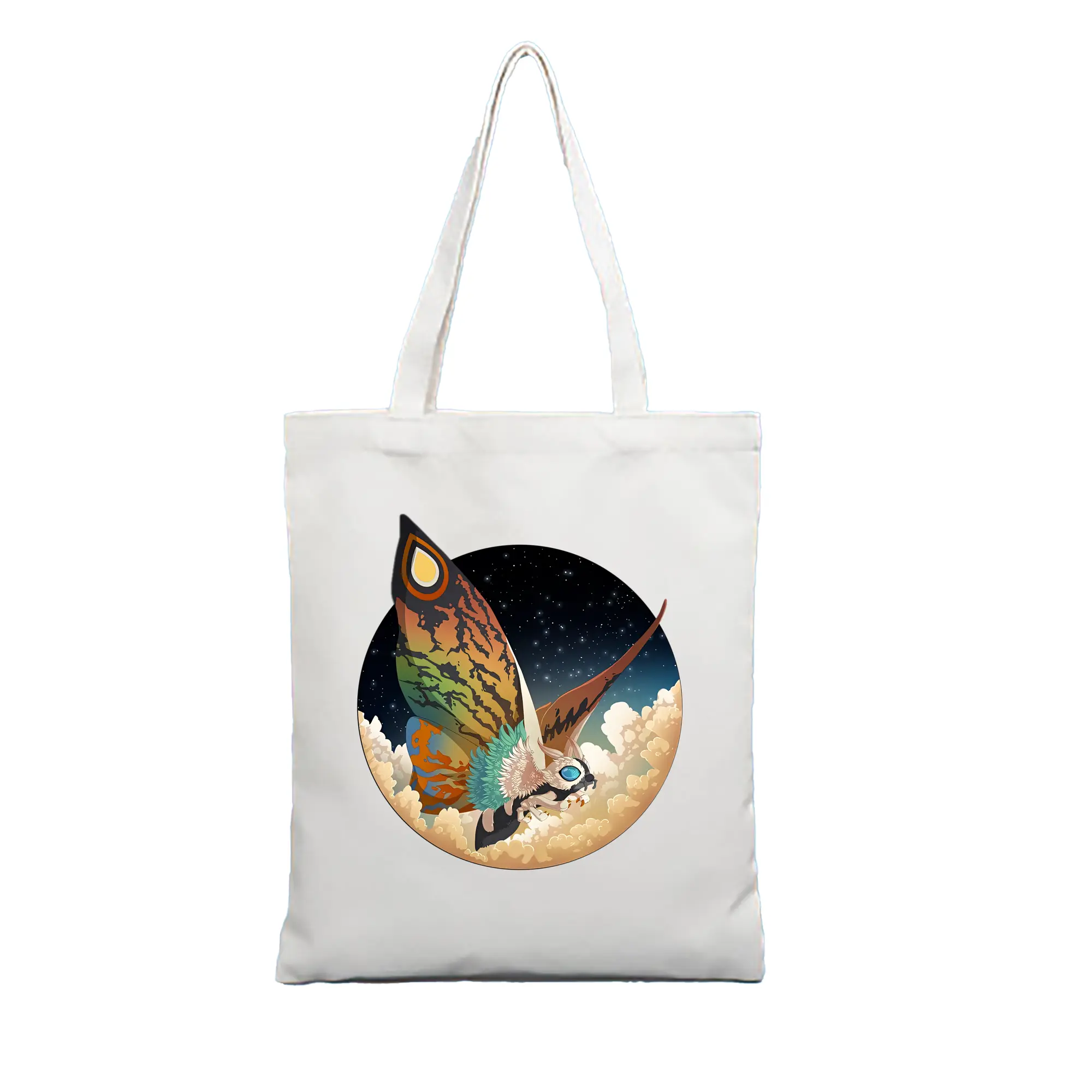 ゴジラ グッズ,モスラ - 縦型キャンバス手提げバッグ（トートバッグ） ・ キャンバス素材 ・ ショッピング用 ・ 軽量 丈夫 お手入れ簡単