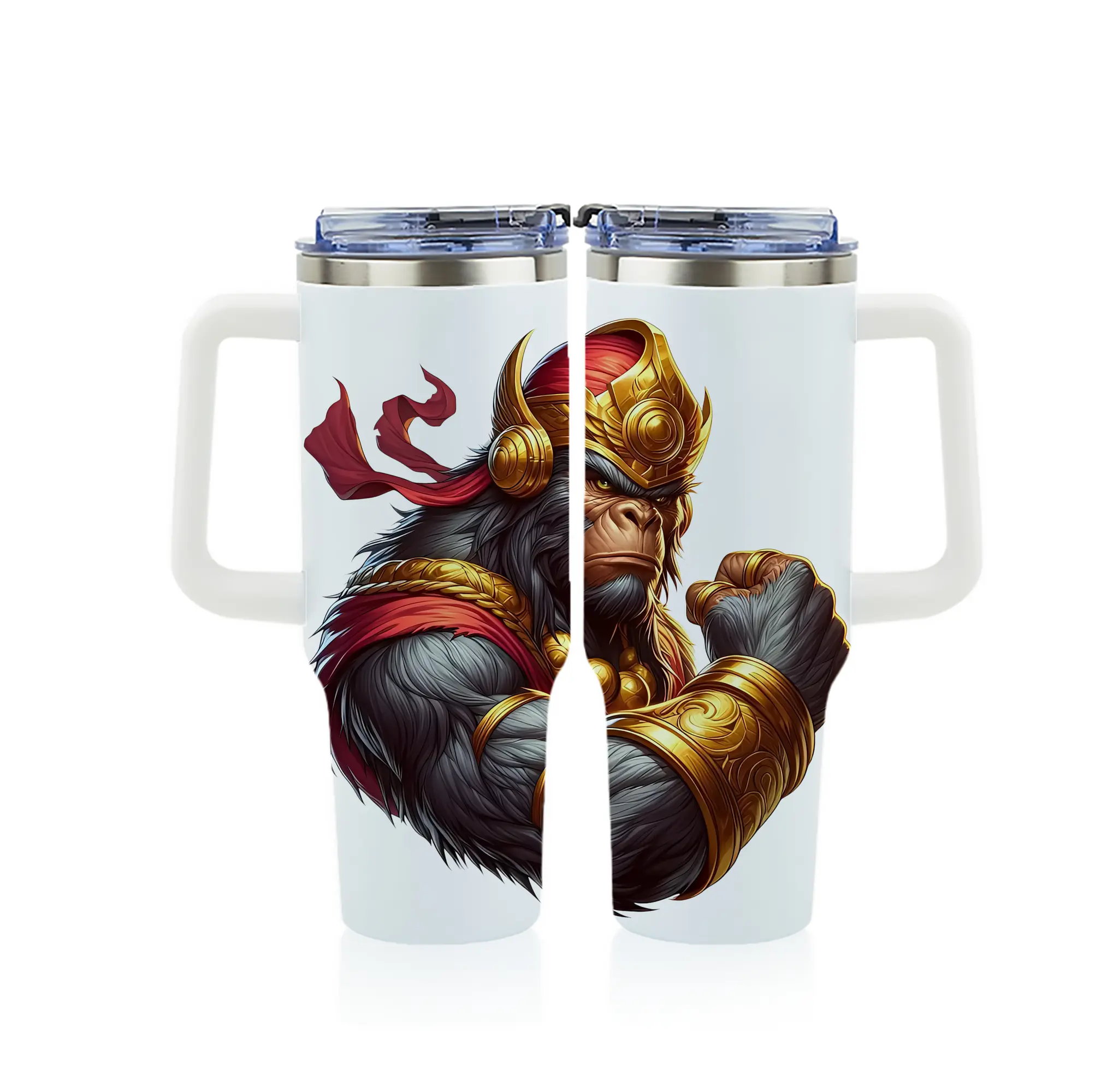 ゴジラ グッズ,キングコング - 1200mL フルプリント車用タンブラー ・ 304ステンレス 内側 ・ 201ステンレス 外側 ・ 保温 保冷 ・ 通勤 ドライブ アウトドア用