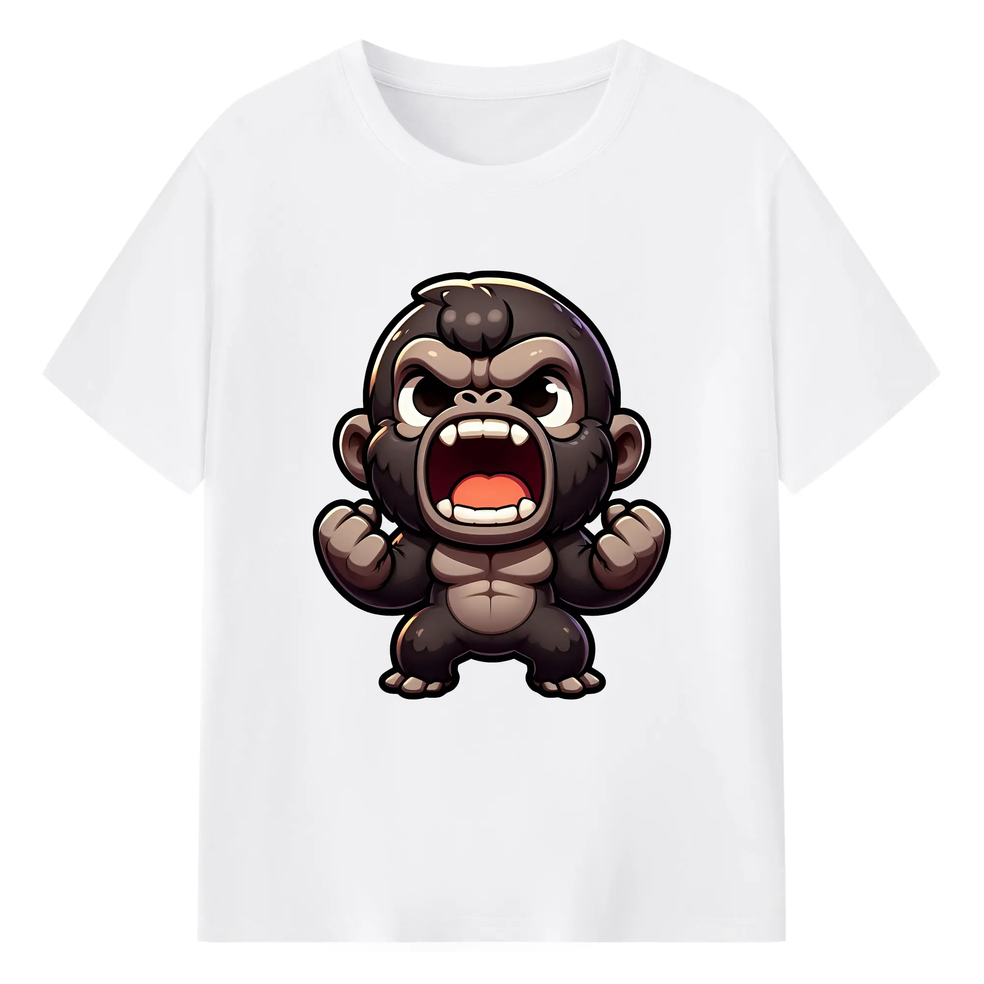 ゴジラ グッズ,キングコング - 綿100％ 半袖Tシャツ ・ フロントプリント ・ 快適 通気性 ・ 日常使い 散歩 スポーツ用