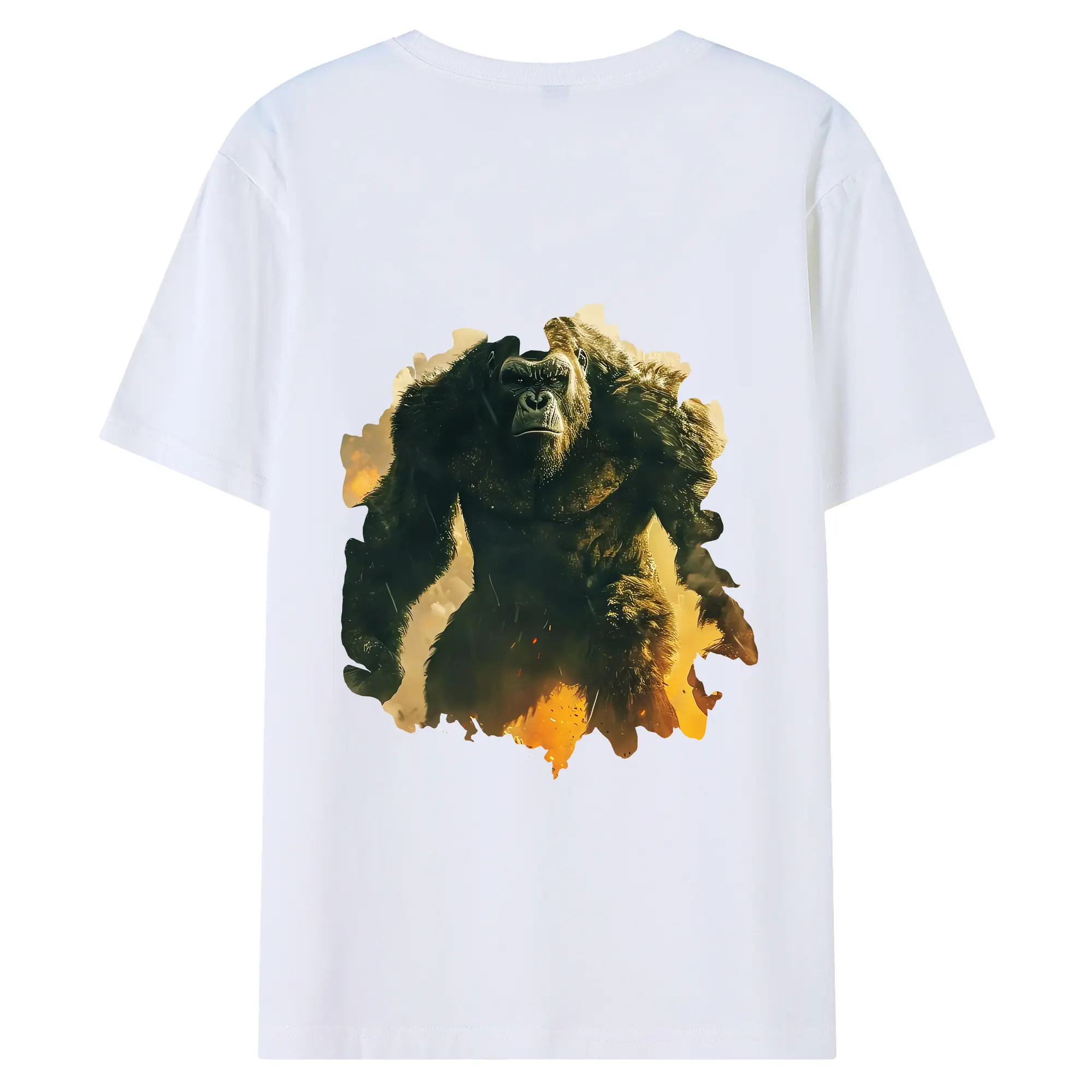 ゴジラ グッズ,キングコング - 綿100％ 半袖Tシャツ ・ バックプリント ・ 快適 通気性 ・ 日常使い 散歩 スポーツ用