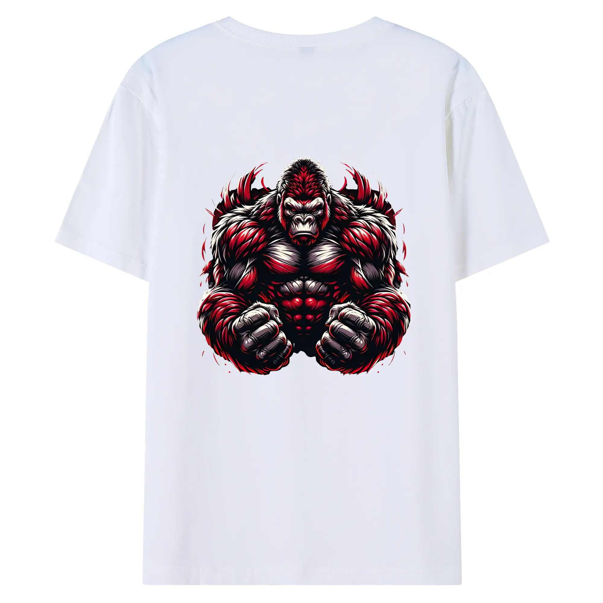 ゴジラ グッズ,キングコング - 綿100％ 半袖Tシャツ ・ バックプリント ・ 快適 通気性 ・ 日常使い 散歩 スポーツ用