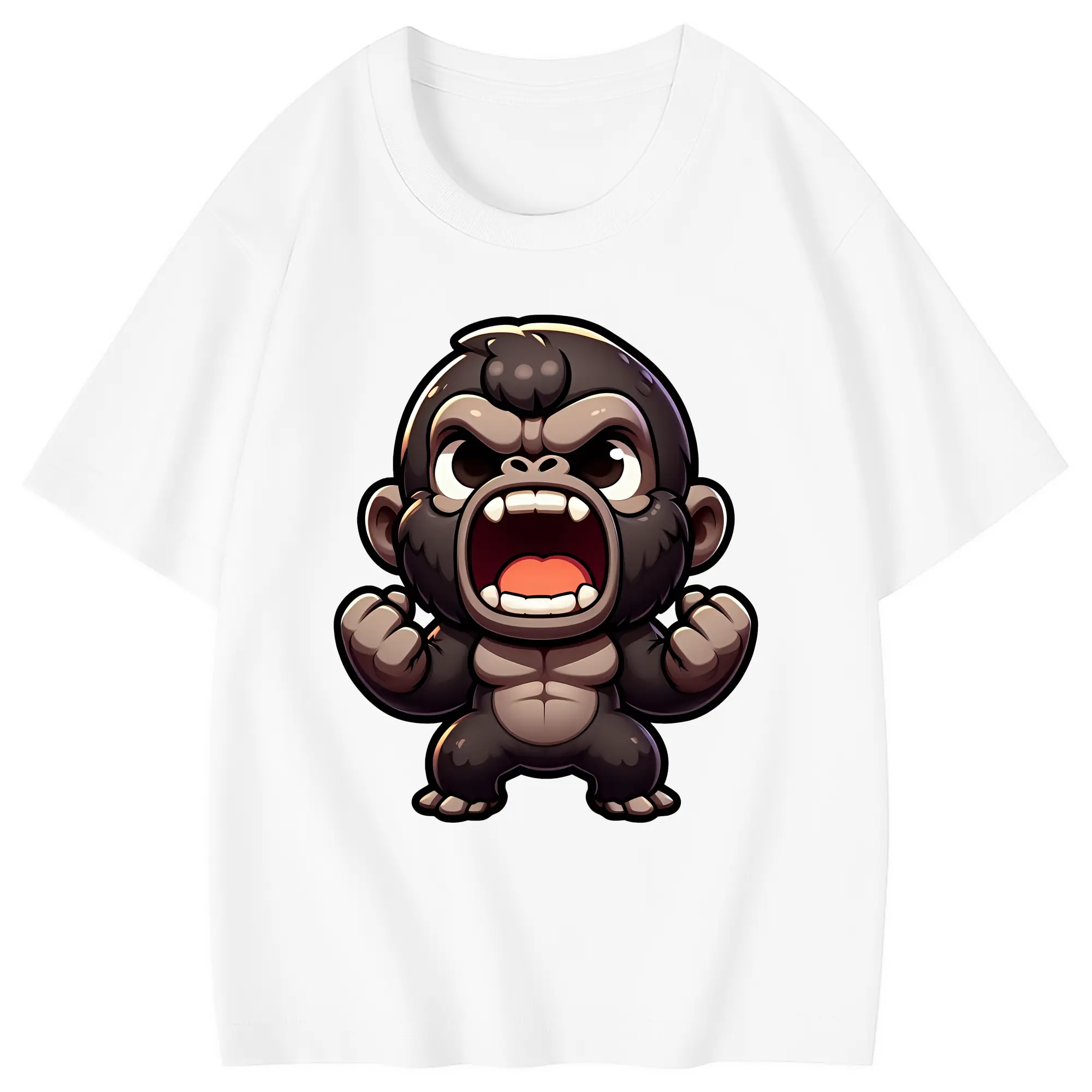 ゴジラ グッズ,キングコング - 綿100％ キッズTシャツ ・ フロントプリント ・ 快適 通気性 ・ スポーツ カジュアル 散歩用