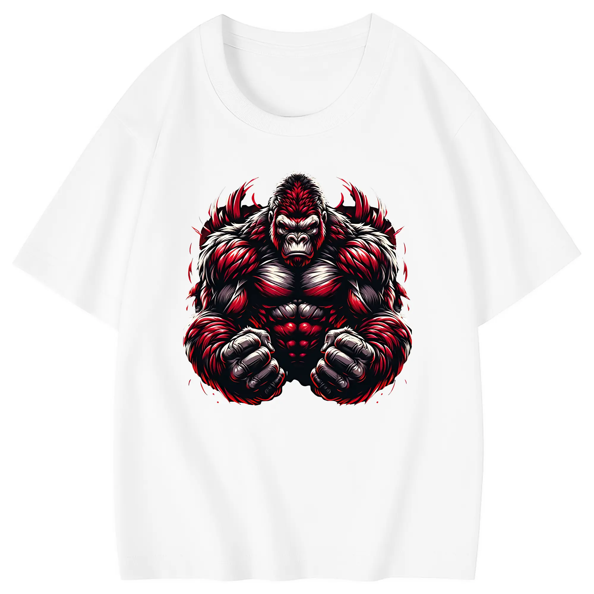 ゴジラ グッズ,キングコング - 綿100％ キッズTシャツ ・ フロントプリント ・ 快適 通気性 ・ スポーツ カジュアル 散歩用