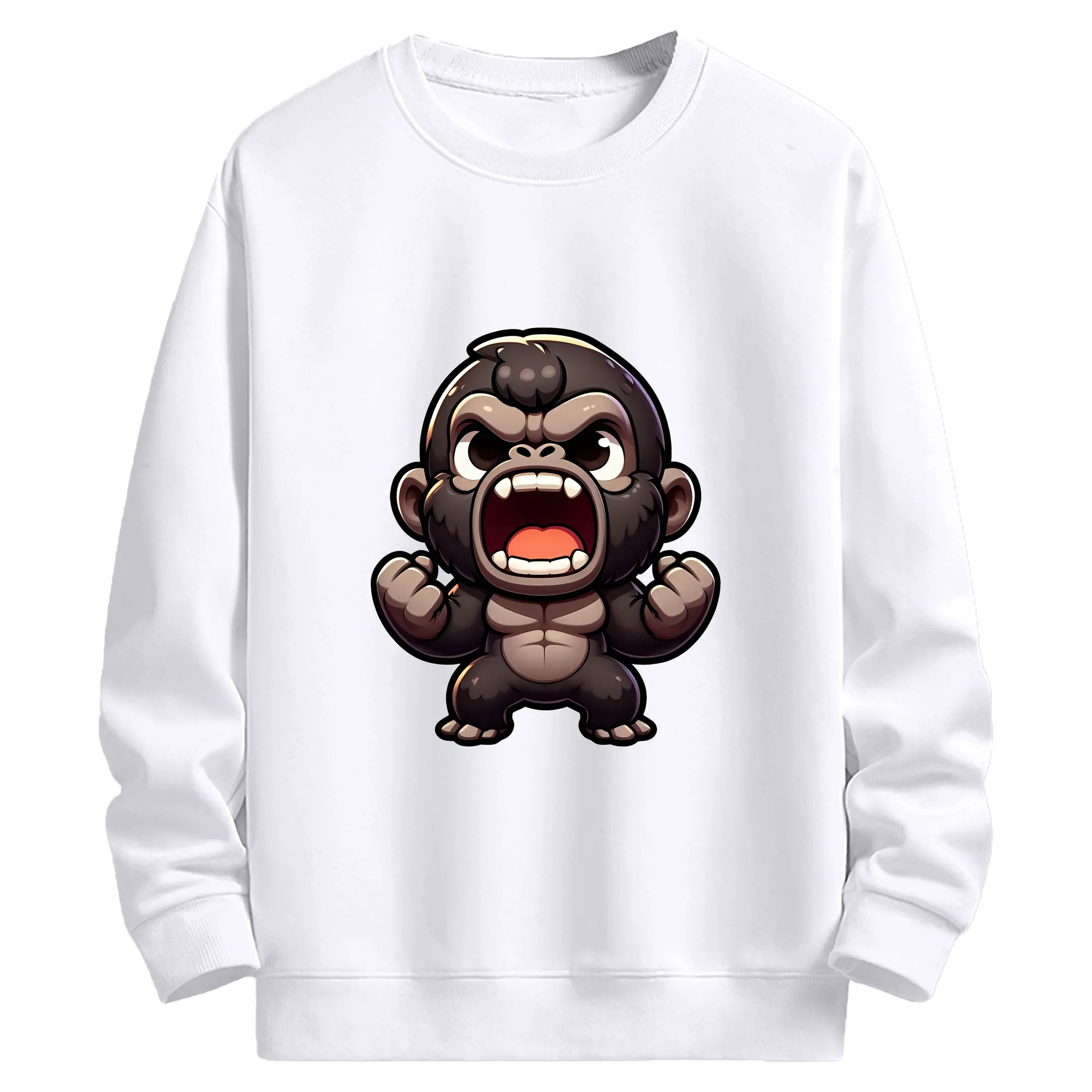 ゴジラ グッズ,キングコング - 高品質 クルーネック スウェット ・ コットン59％ ポリエステル41％ ・ ユニセックス 長袖 トレーナー ・ カジュアル デイリー スポーツ 散歩用