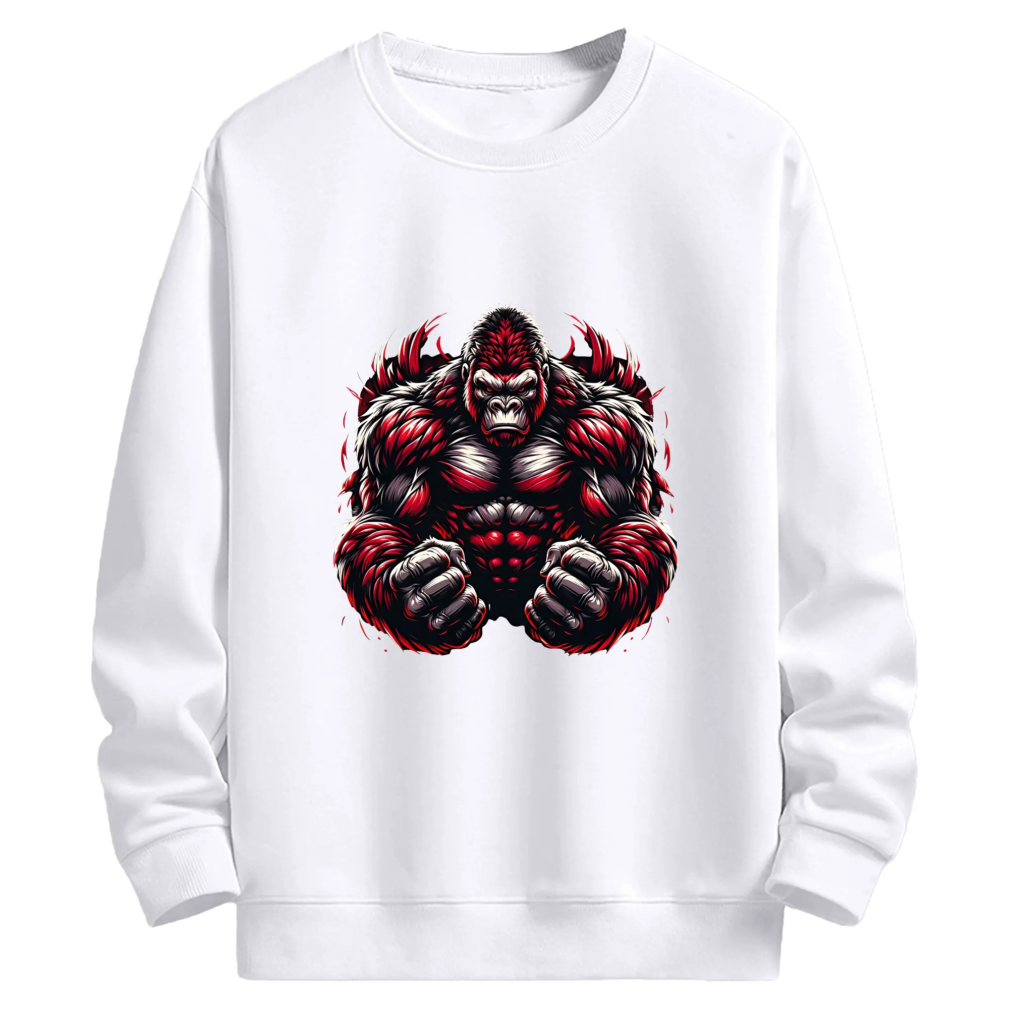 ゴジラ グッズ,キングコング - 高品質 クルーネック スウェット ・ コットン59％ ポリエステル41％ ・ ユニセックス 長袖 トレーナー ・ カジュアル デイリー スポーツ 散歩用
