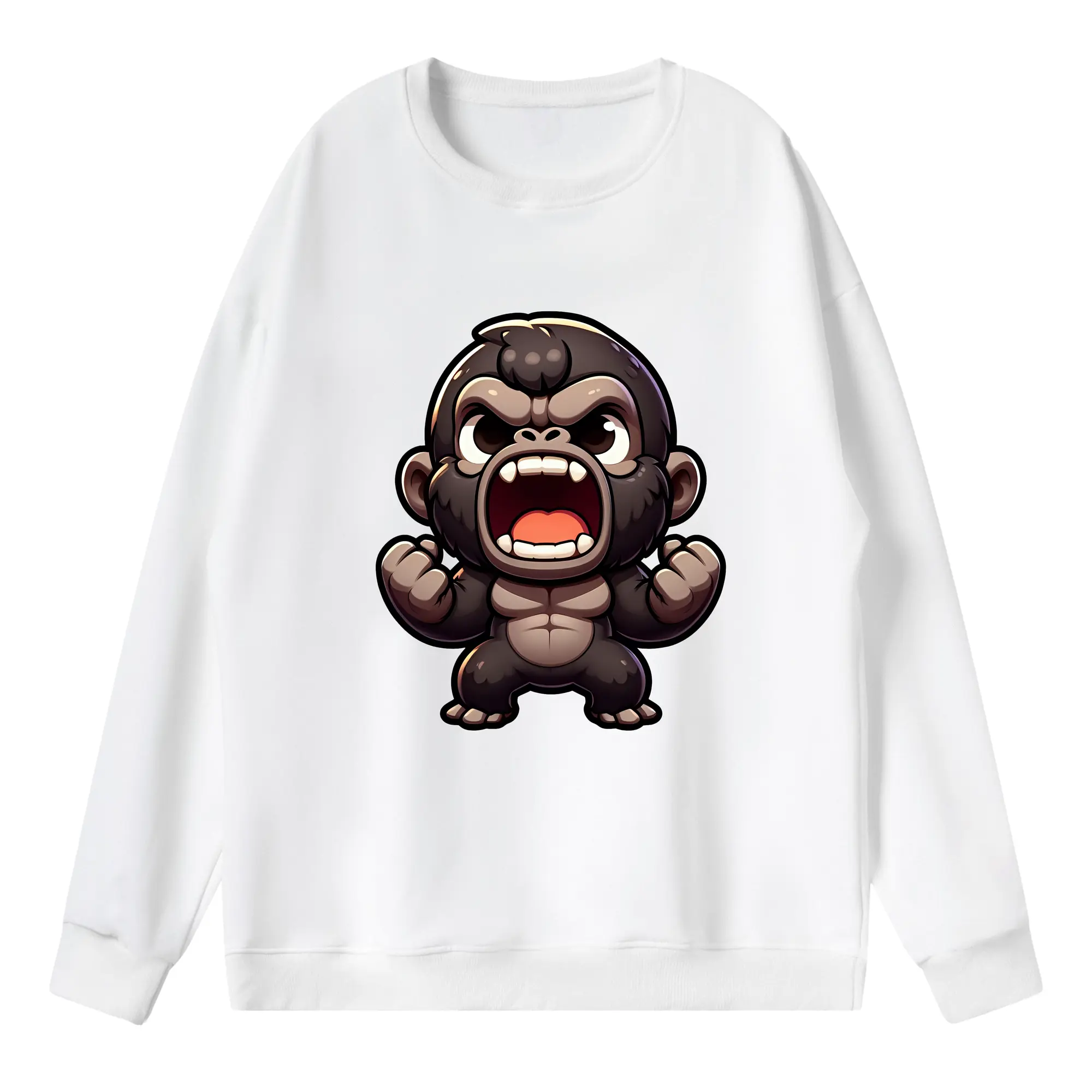 ゴジラ グッズ,キングコング - 薄手 クルーネック スウェット 裏毛260g · ポリエステル 春秋向け カジュアル 男女兼用 · トレーナー デイリー スポーツ 散歩に最適