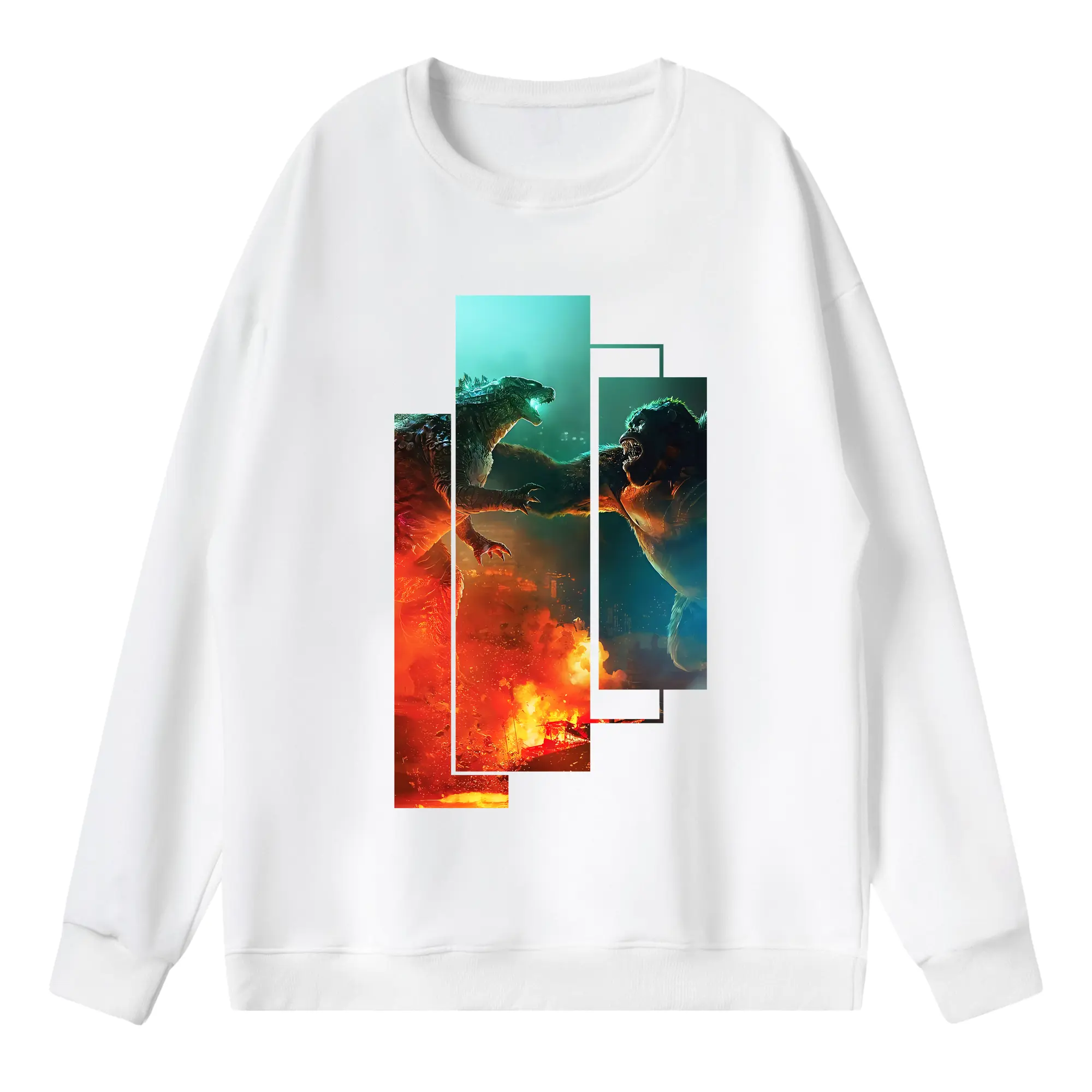 ゴジラ グッズ,キングコング - 薄手 クルーネック スウェット 裏毛260g · ポリエステル 春秋向け カジュアル 男女兼用 · トレーナー デイリー スポーツ 散歩に最適