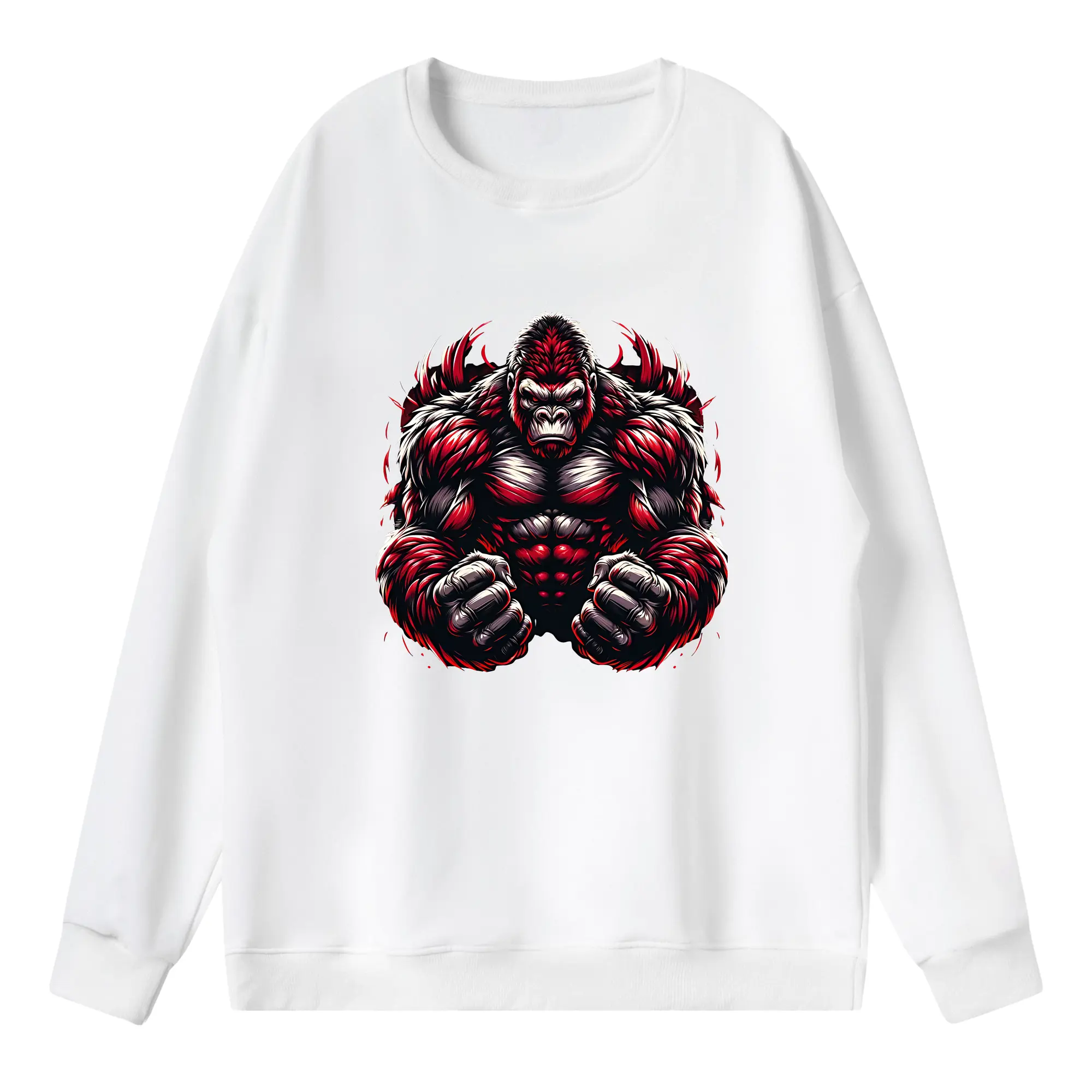 ゴジラ グッズ,キングコング - 薄手 クルーネック スウェット 裏毛260g · ポリエステル 春秋向け カジュアル 男女兼用 · トレーナー デイリー スポーツ 散歩に最適