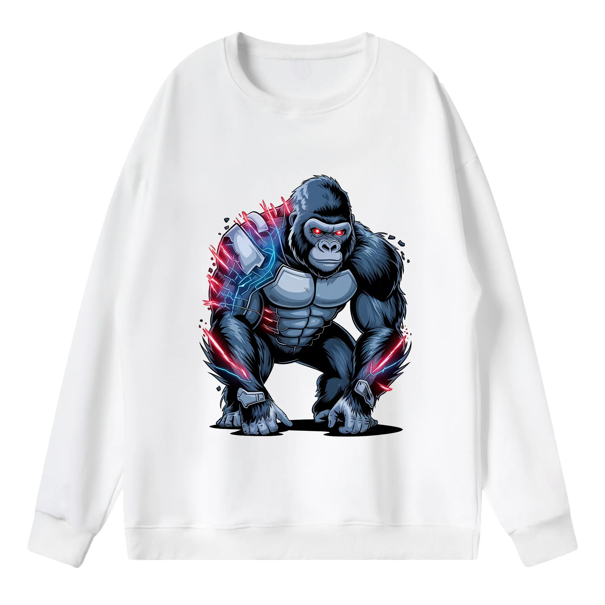 ゴジラ グッズ,キングコング - 薄手 クルーネック スウェット 裏毛260g · ポリエステル 春秋向け カジュアル 男女兼用 · トレーナー デイリー スポーツ 散歩に最適