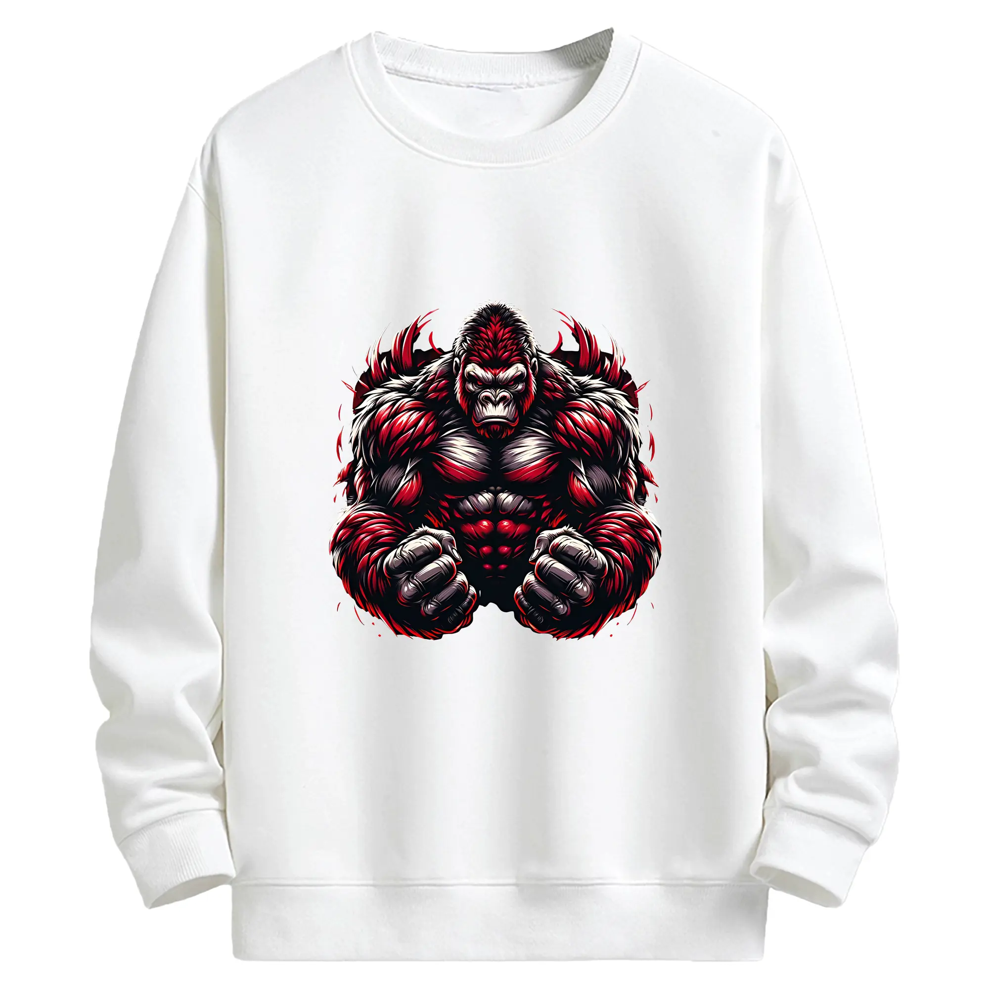 ゴジラ グッズ,キングコング - キッズ クルーネックスウェットシャツ ・ フロントプリント ・ 綿80％ ポリエステル20％ ・ 快適 通学 スポーツ 日常使い お散歩用