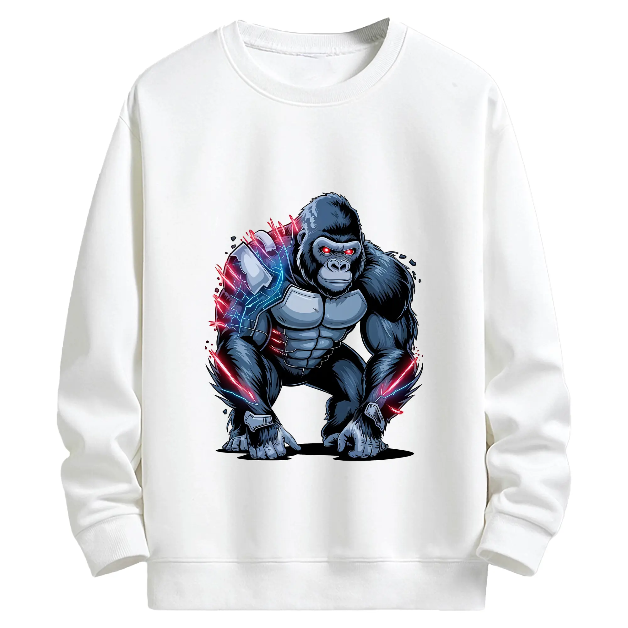 ゴジラ グッズ,キングコング - キッズ クルーネックスウェットシャツ ・ フロントプリント ・ 綿80％ ポリエステル20％ ・ 快適 通学 スポーツ 日常使い お散歩用