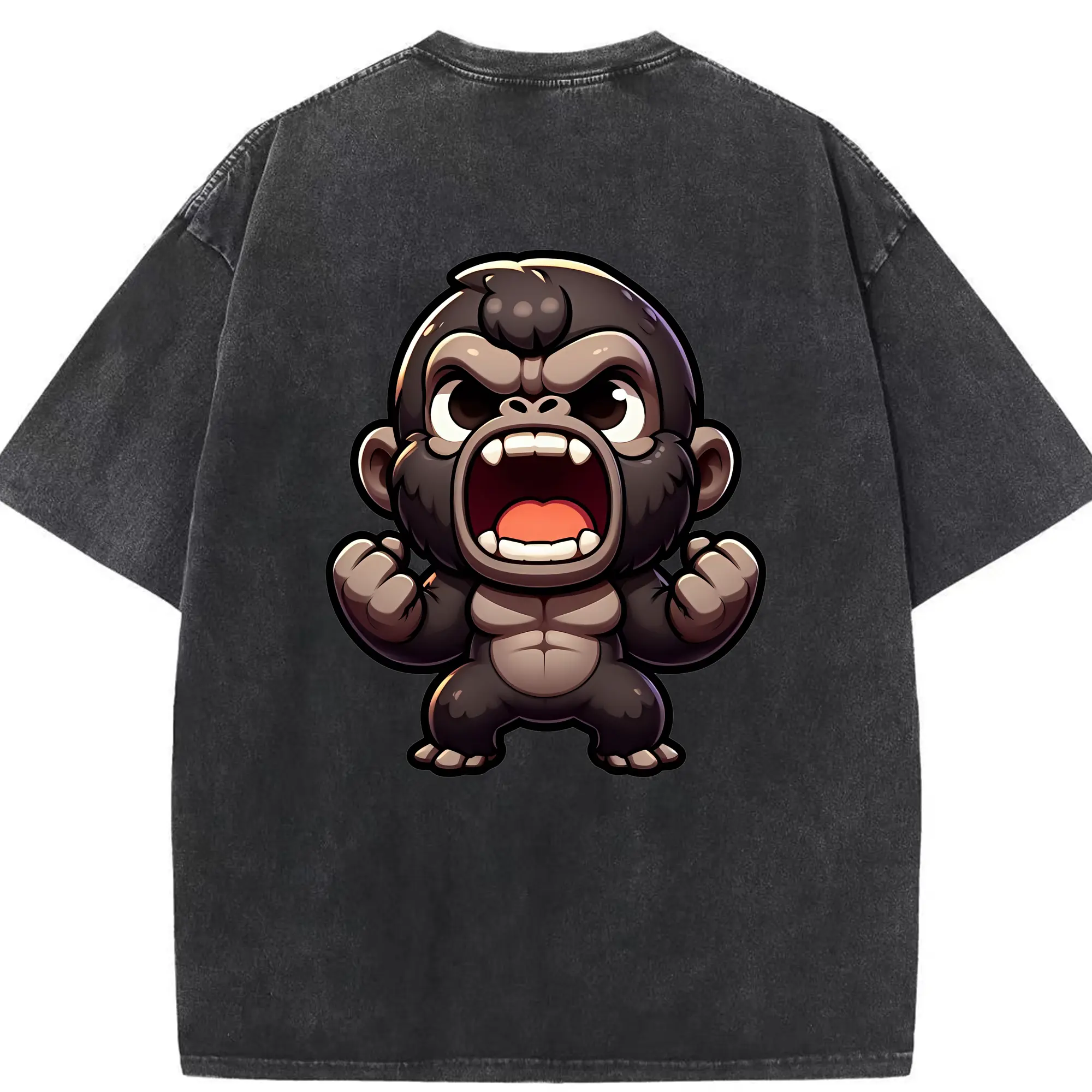 ゴジラ グッズ,キングコング - 綿100％ ヴィンテージ風 半袖Tシャツ ・ 背面プリント ・ 柔らか肌触り ・ 通気性 快適 ・ スポーツ カジュアル 外出用