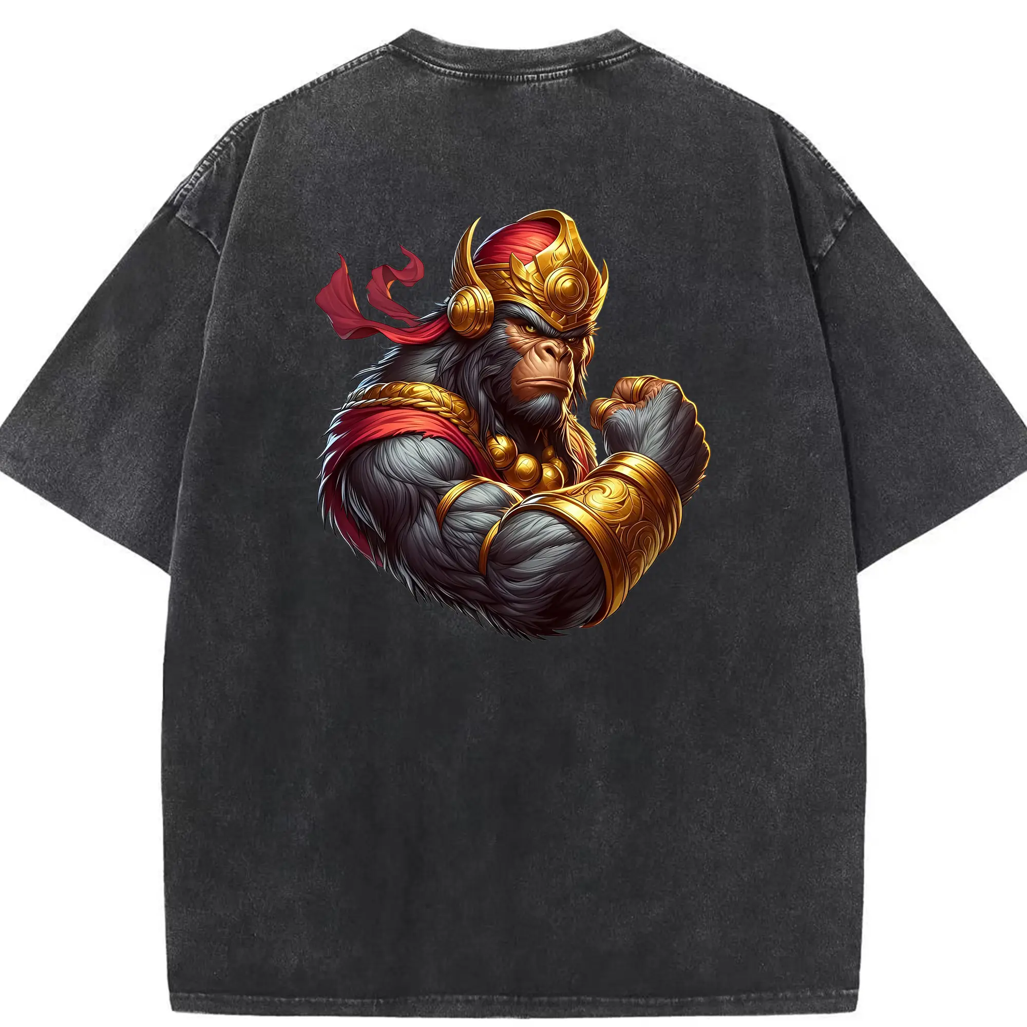 ゴジラ グッズ,キングコング - 綿100％ ヴィンテージ風 半袖Tシャツ ・ 背面プリント ・ 柔らか肌触り ・ 通気性 快適 ・ スポーツ カジュアル 外出用