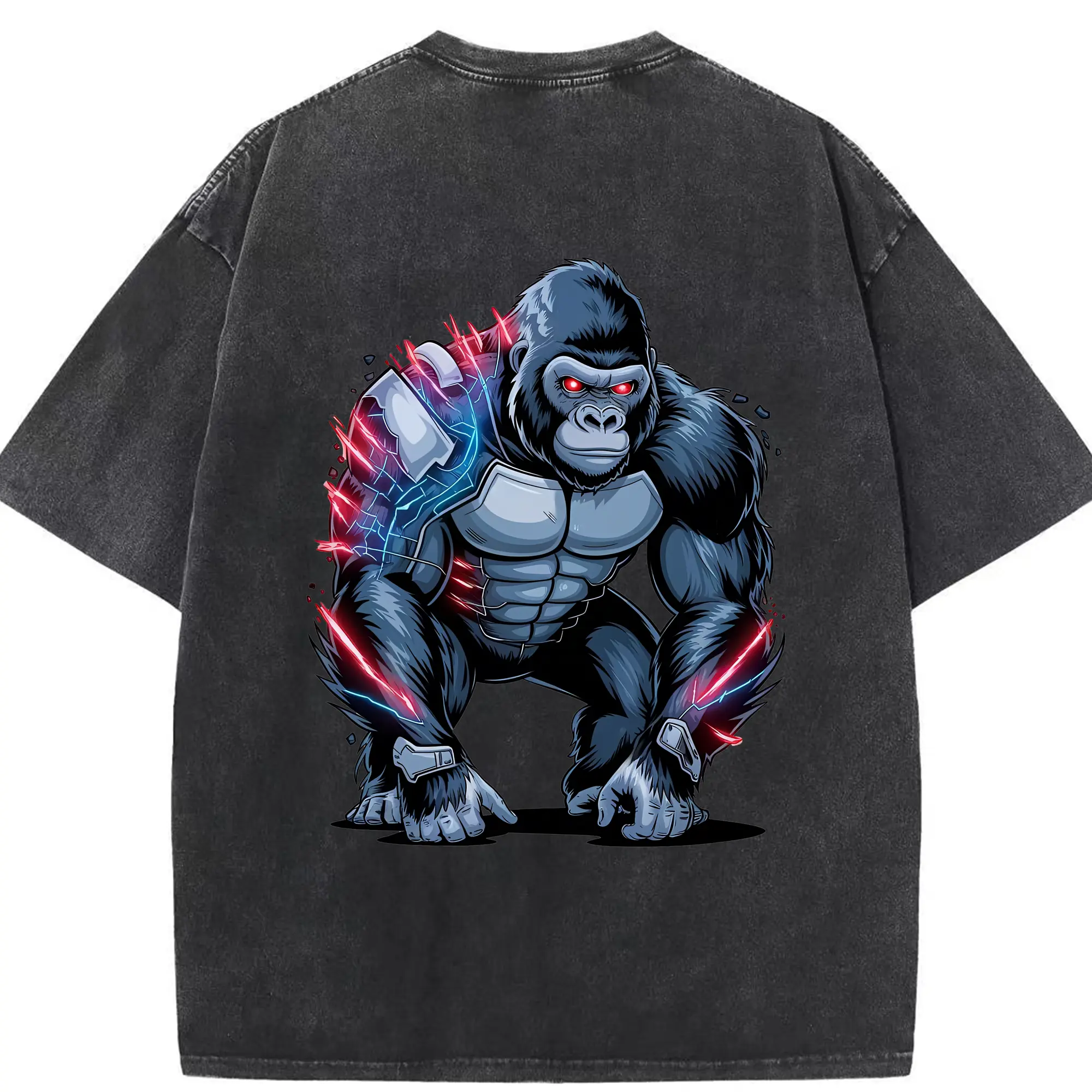 ゴジラ グッズ,キングコング - 綿100％ ヴィンテージ風 半袖Tシャツ ・ 背面プリント ・ 柔らか肌触り ・ 通気性 快適 ・ スポーツ カジュアル 外出用