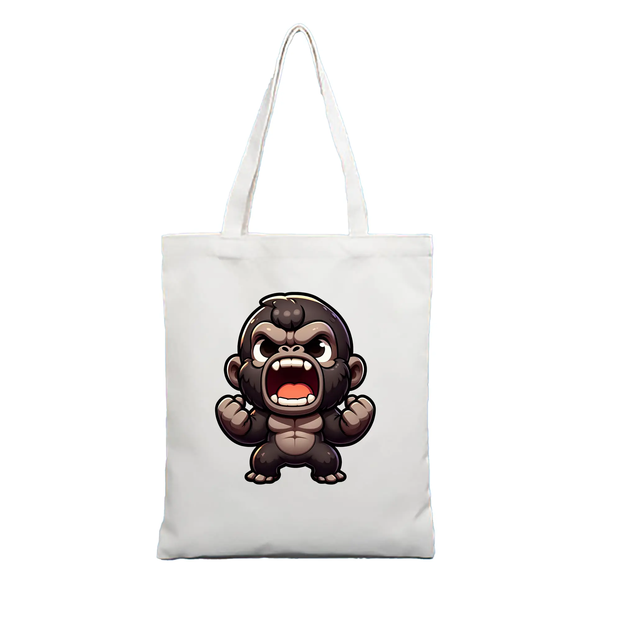 ゴジラ グッズ,キングコング - 縦型キャンバス手提げバッグ（トートバッグ） ・ キャンバス素材 ・ ショッピング用 ・ 軽量 丈夫 お手入れ簡単