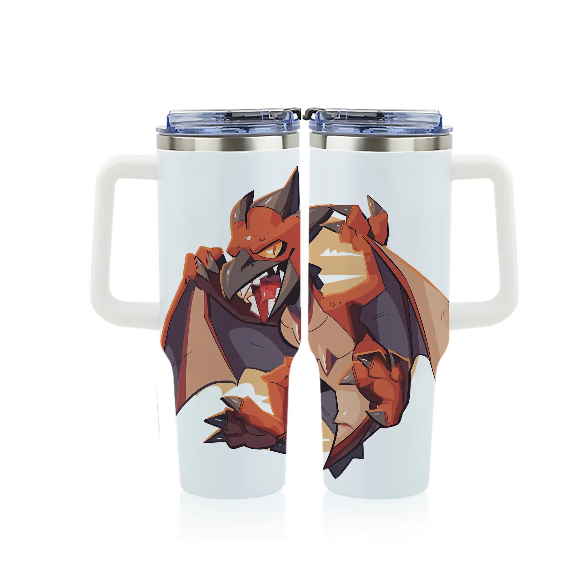 ゴジラ グッズ,ラドン - 1200mL フルプリント車用タンブラー ・ 304ステンレス 内側 ・ 201ステンレス 外側 ・ 保温 保冷 ・ 通勤 ドライブ アウトドア用