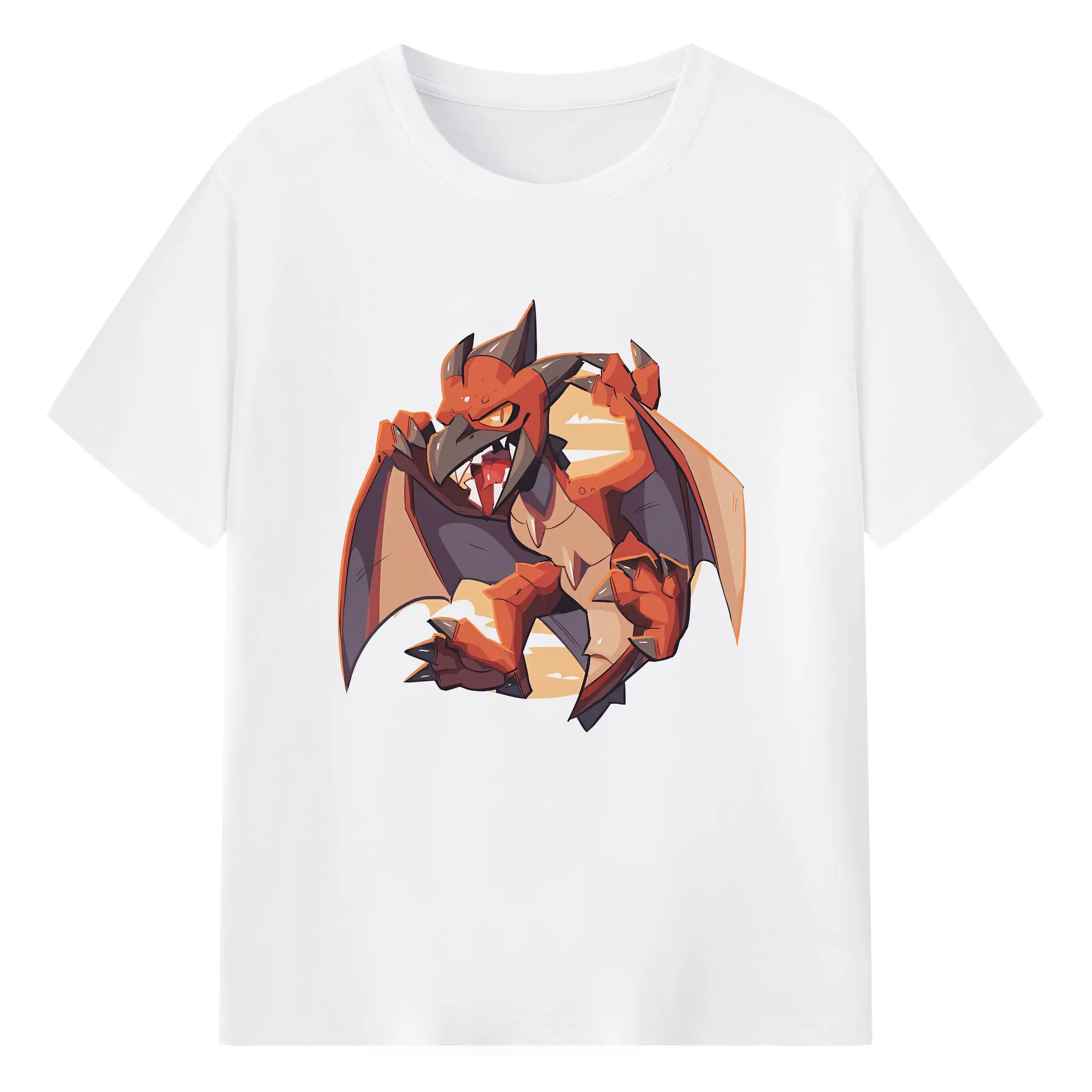 ゴジラ グッズ,ラドン - 綿100％ 半袖Tシャツ ・ フロントプリント ・ 快適 通気性 ・ 日常使い 散歩 スポーツ用