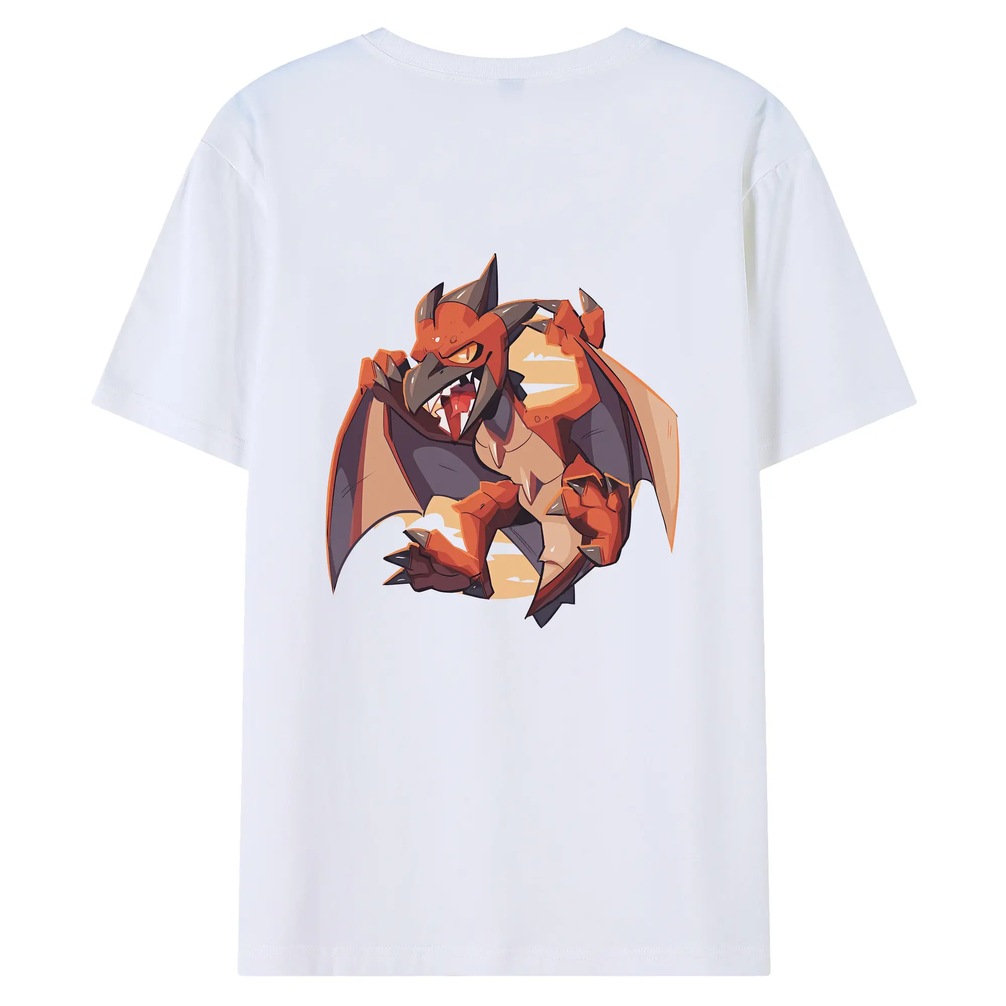 ゴジラ グッズ,ラドン - 綿100％ 半袖Tシャツ ・ バックプリント ・ 快適 通気性 ・ 日常使い 散歩 スポーツ用