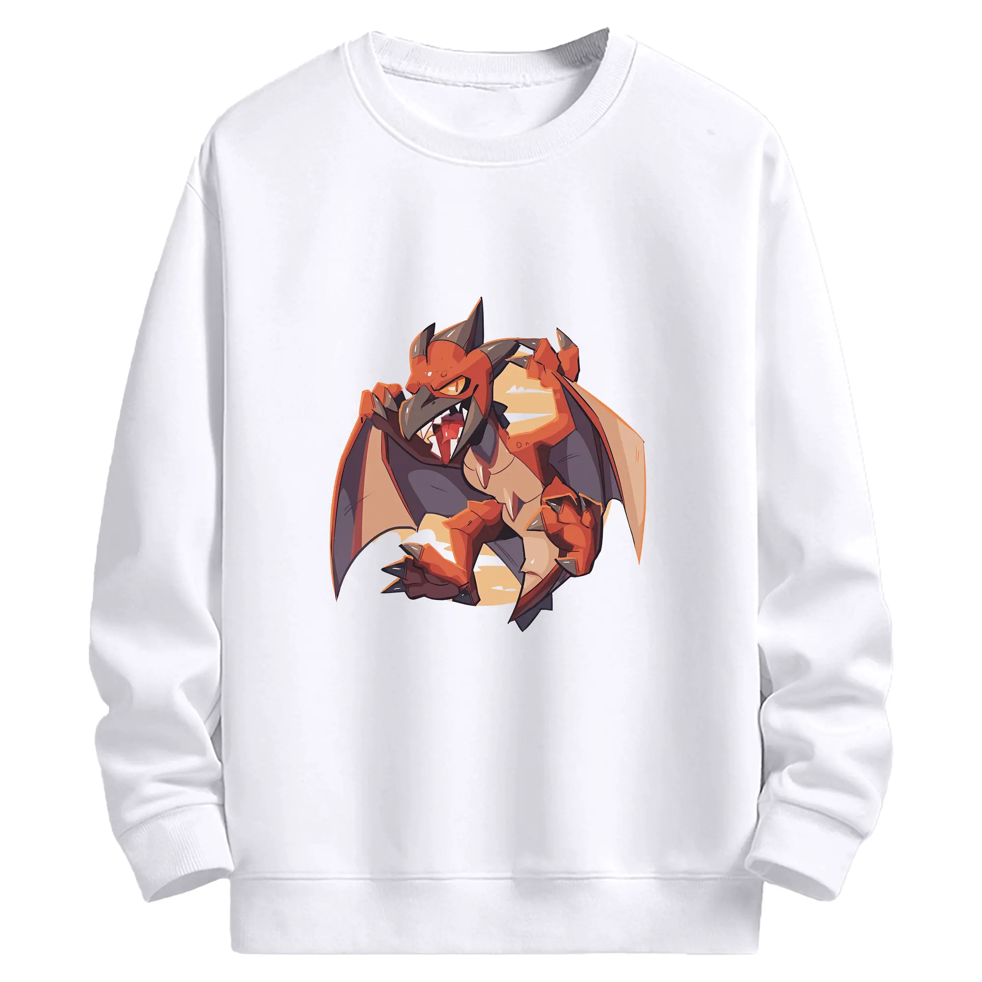 ゴジラ グッズ,ラドン - 高品質 クルーネック スウェット ・ コットン59％ ポリエステル41％ ・ ユニセックス 長袖 トレーナー ・ カジュアル デイリー スポーツ 散歩用