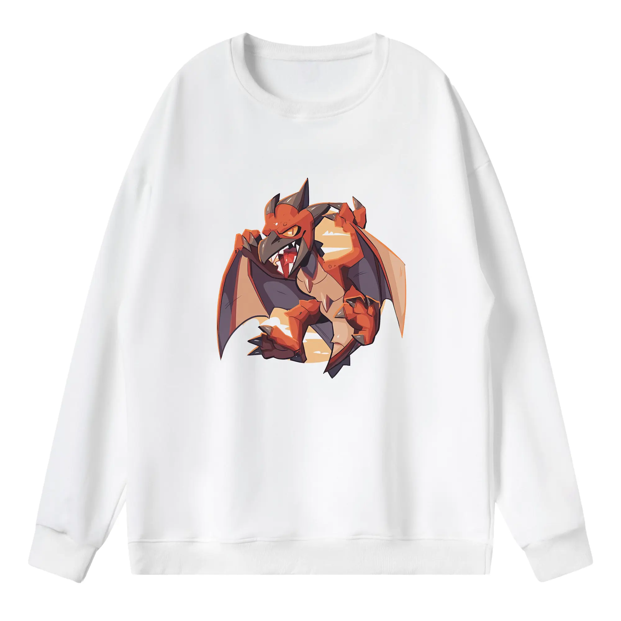 ゴジラ グッズ,ラドン - 薄手 クルーネック スウェット 裏毛260g · ポリエステル 春秋向け カジュアル 男女兼用 · トレーナー デイリー スポーツ 散歩に最適