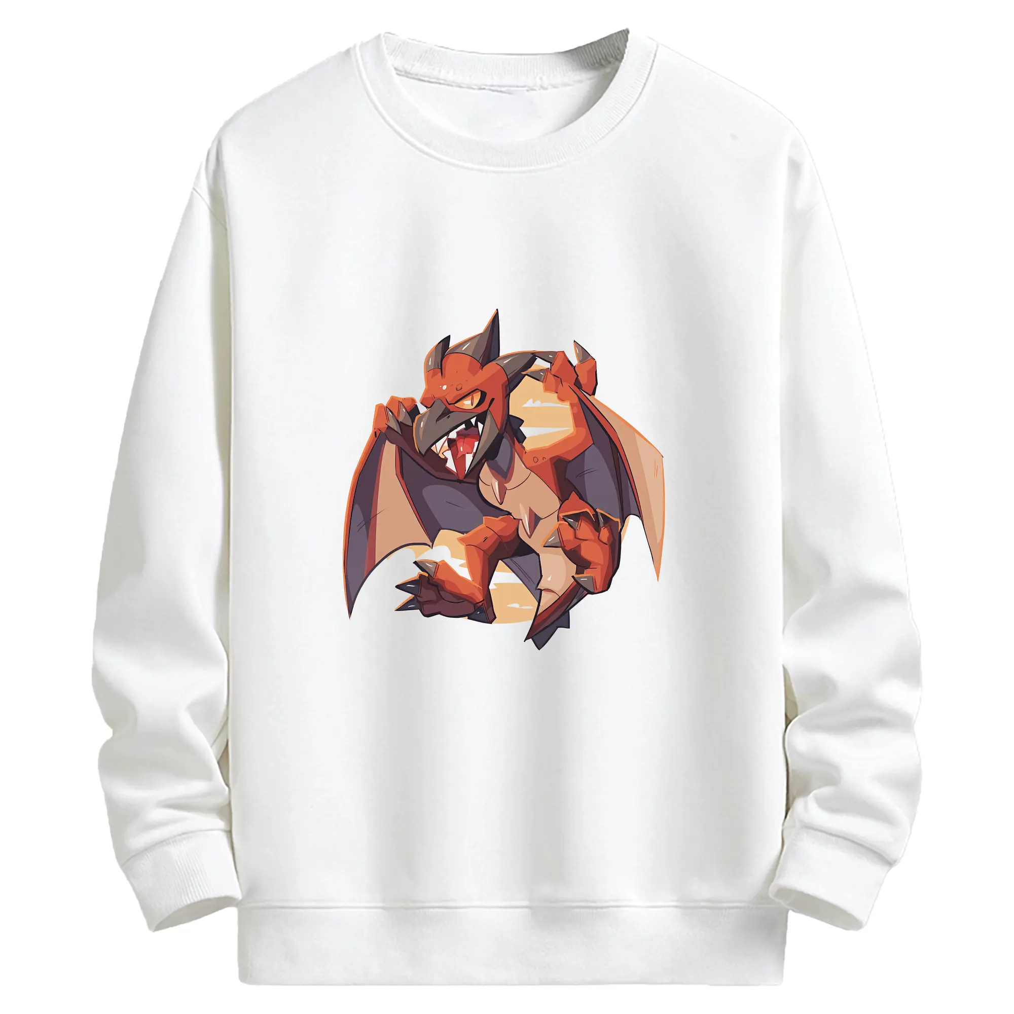 ゴジラ グッズ,ラドン - キッズ クルーネックスウェットシャツ ・ フロントプリント ・ 綿80％ ポリエステル20％ ・ 快適 通学 スポーツ 日常使い お散歩用