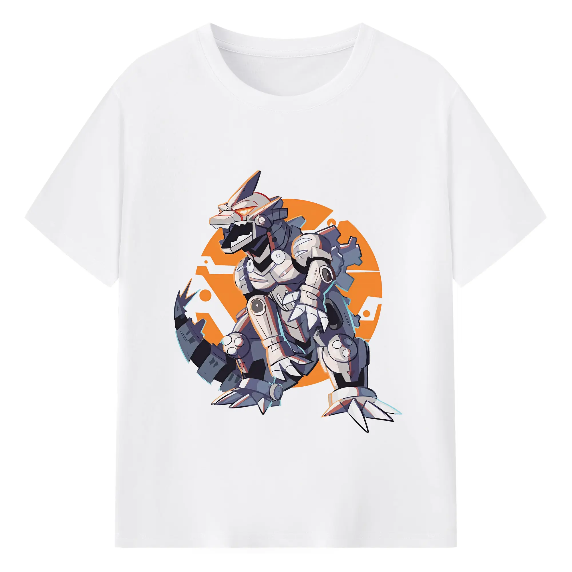 ゴジラ グッズ,メカゴジラ - 綿100％ 半袖Tシャツ ・ フロントプリント ・ 快適 通気性 ・ 日常使い 散歩 スポーツ用