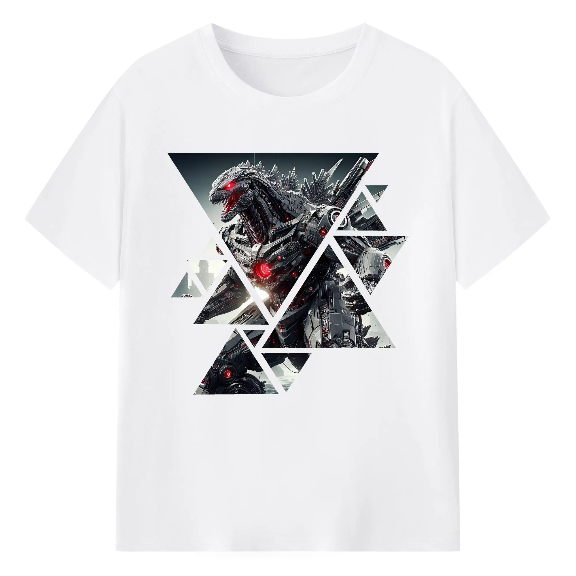 ゴジラ グッズ,メカゴジラ - 綿100％ 半袖Tシャツ ・ フロントプリント ・ 快適 通気性 ・ 日常使い 散歩 スポーツ用