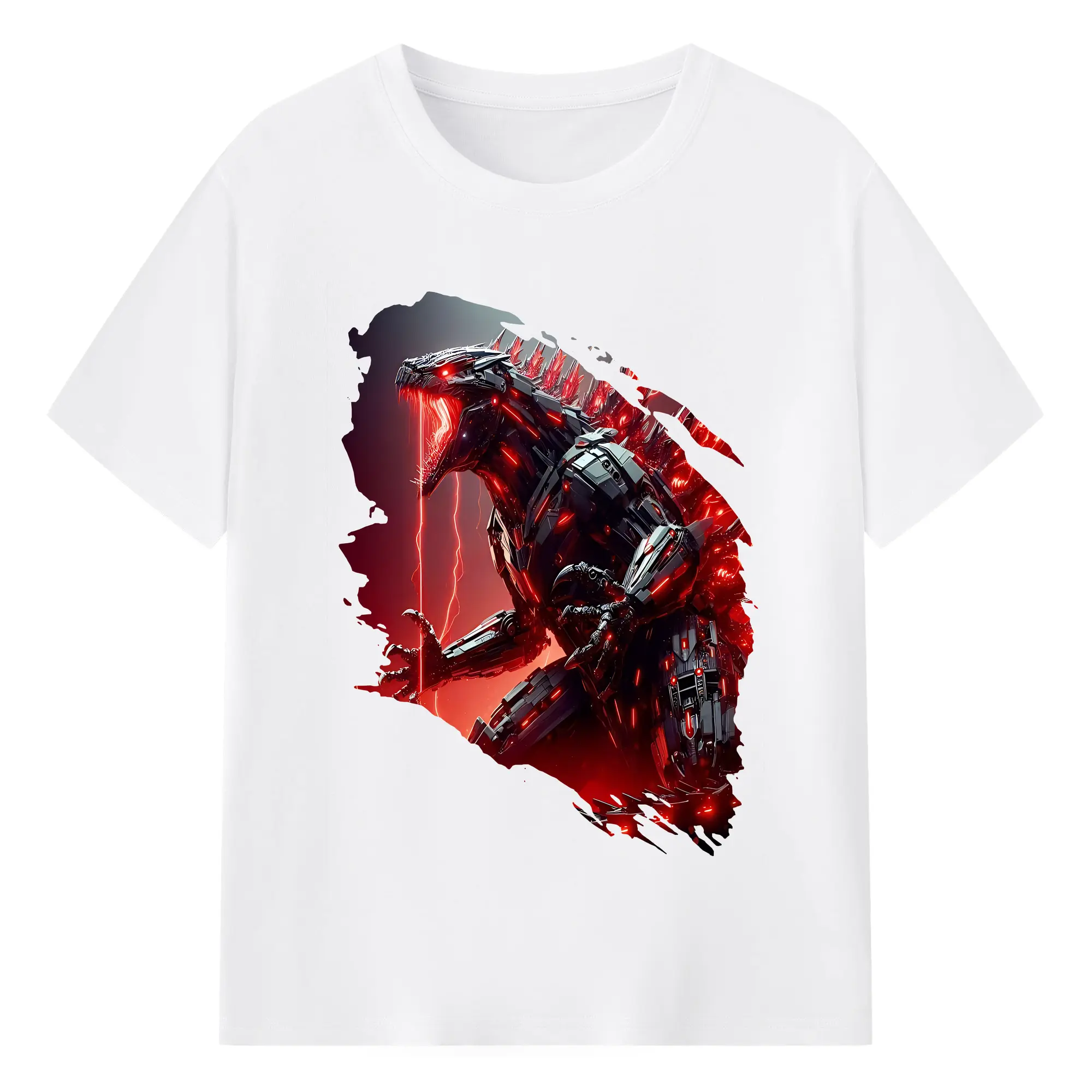 ゴジラ グッズ,メカゴジラ - 綿100％ 半袖Tシャツ ・ フロントプリント ・ 快適 通気性 ・ 日常使い 散歩 スポーツ用