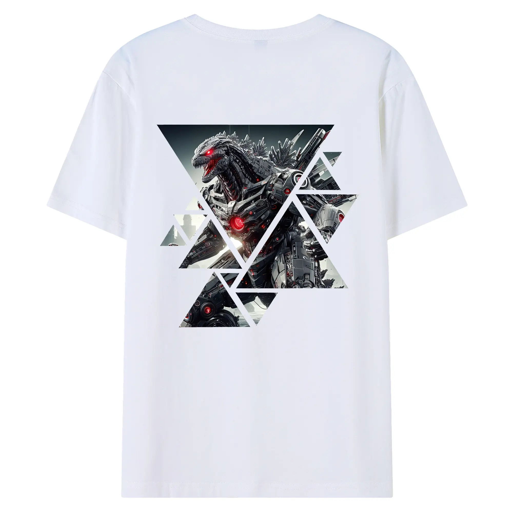 ゴジラ グッズ,メカゴジラ - 綿100％ 半袖Tシャツ ・ バックプリント ・ 快適 通気性 ・ 日常使い 散歩 スポーツ用