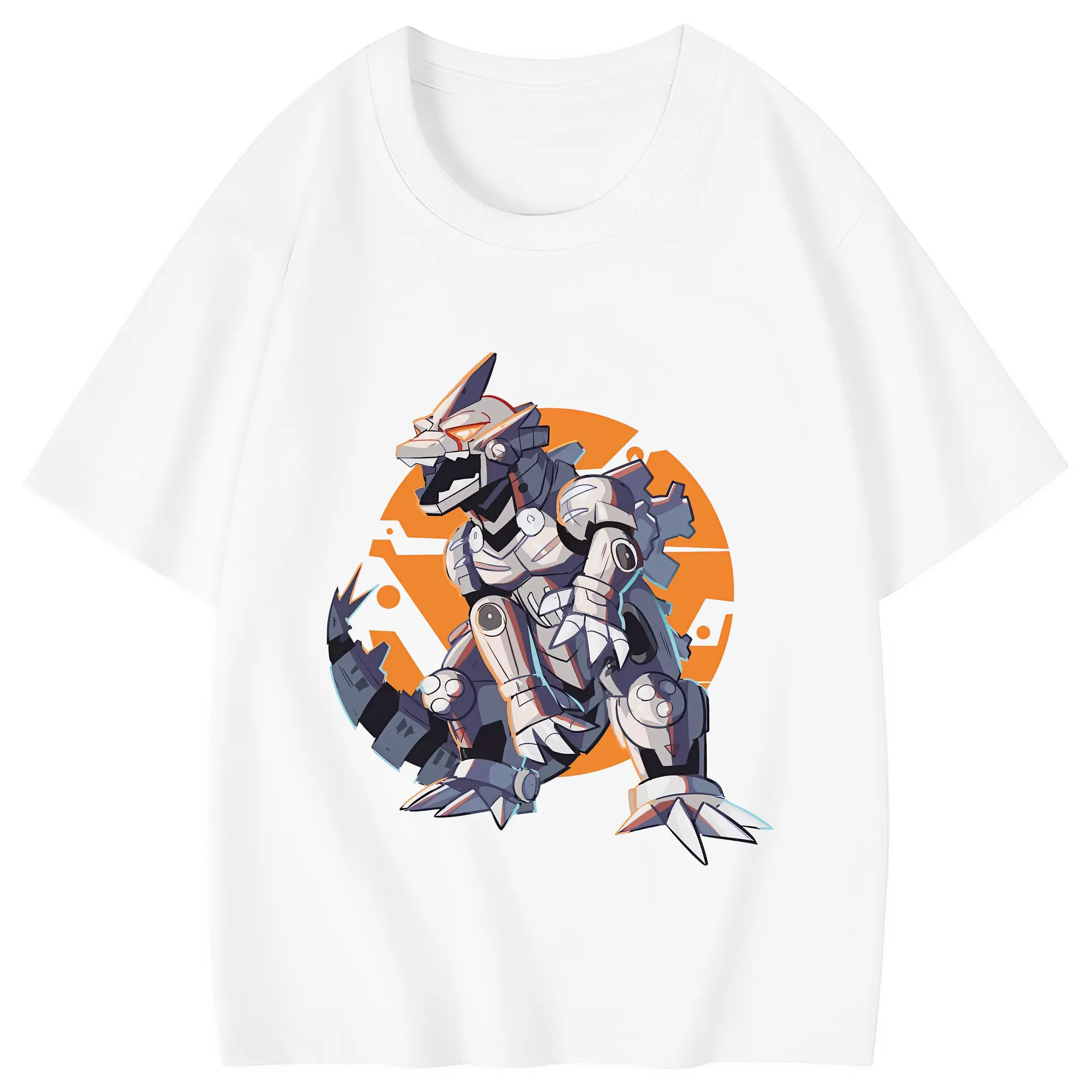 ゴジラ グッズ,メカゴジラ - 綿100％ キッズTシャツ ・ フロントプリント ・ 快適 通気性 ・ スポーツ カジュアル 散歩用