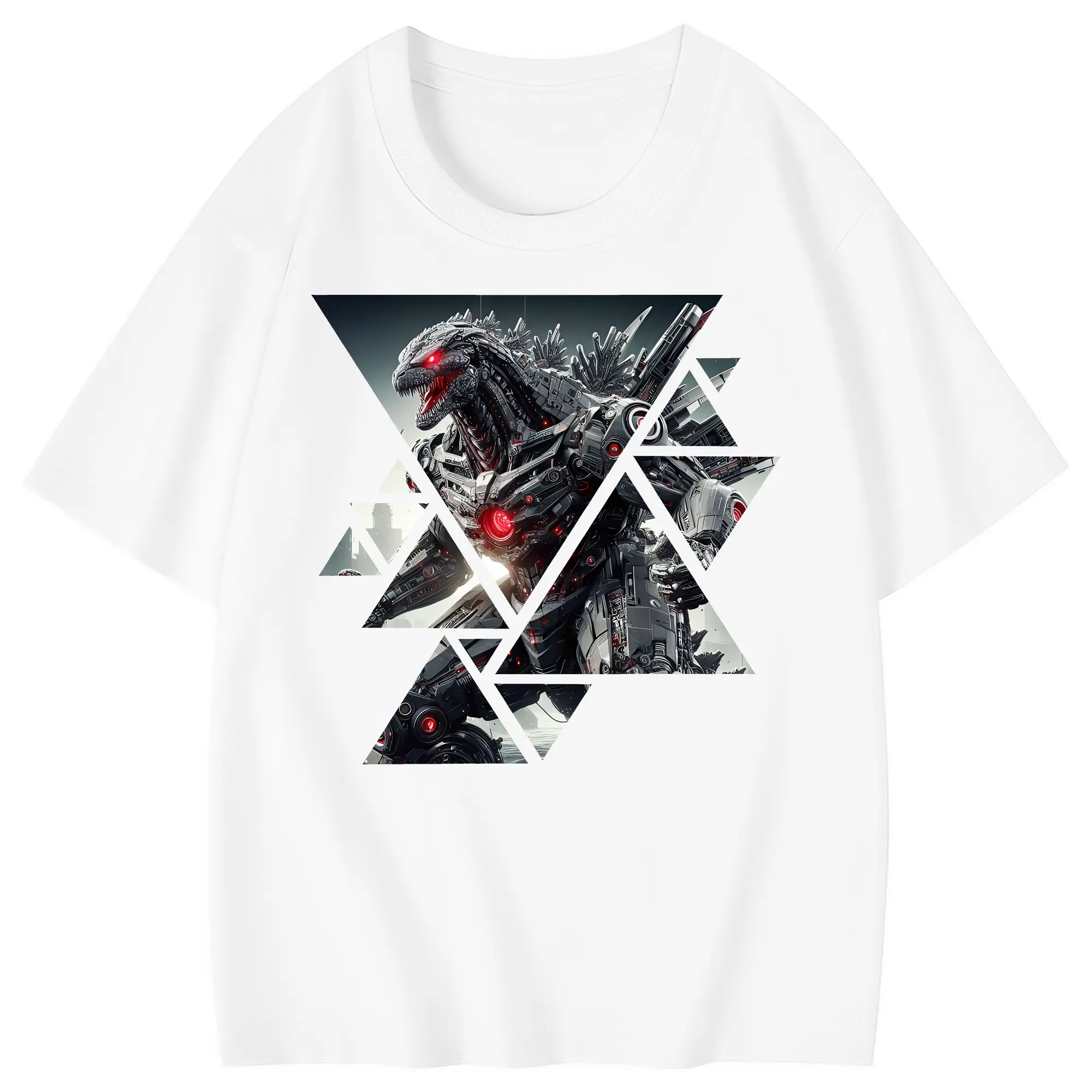 ゴジラ グッズ,メカゴジラ - 綿100％ キッズTシャツ ・ フロントプリント ・ 快適 通気性 ・ スポーツ カジュアル 散歩用