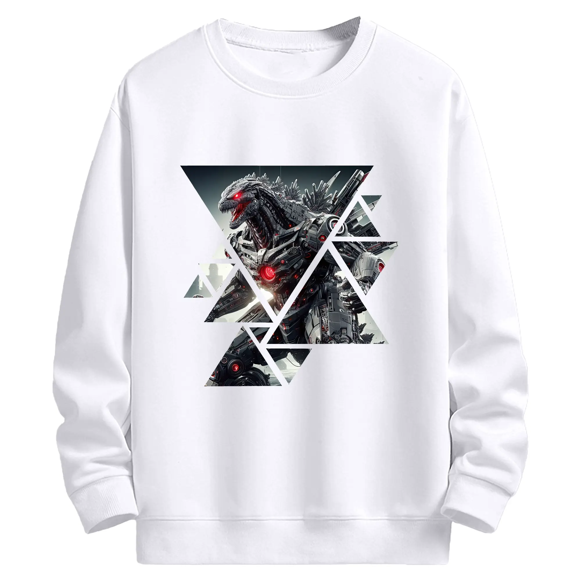 ゴジラ グッズ,メカゴジラ - 高品質 クルーネック スウェット ・ コットン59％ ポリエステル41％ ・ ユニセックス 長袖 トレーナー ・ カジュアル デイリー スポーツ 散歩用