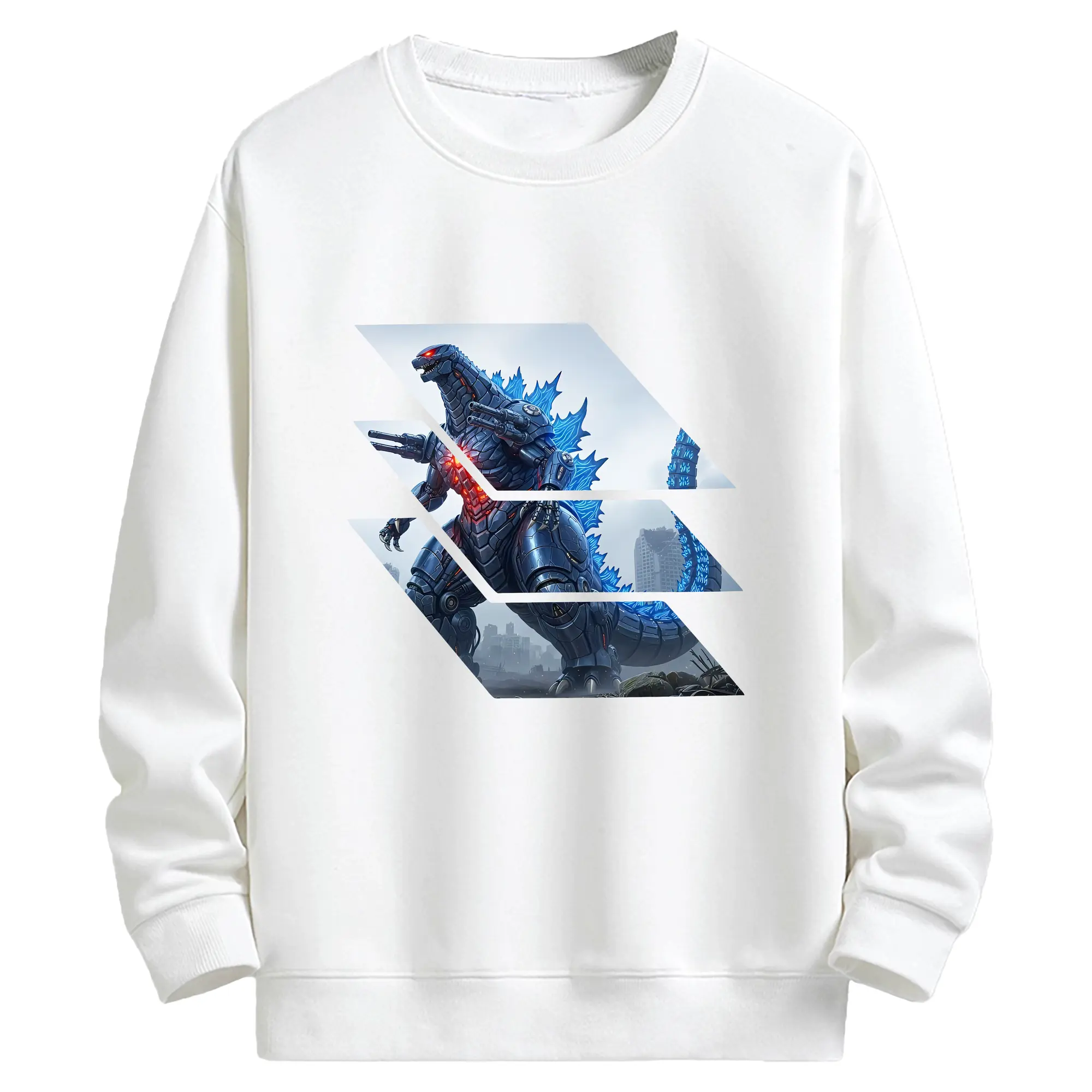 ゴジラ グッズ,メカゴジラ - キッズ クルーネックスウェットシャツ ・ フロントプリント ・ 綿80％ ポリエステル20％ ・ 快適 通学 スポーツ 日常使い お散歩用