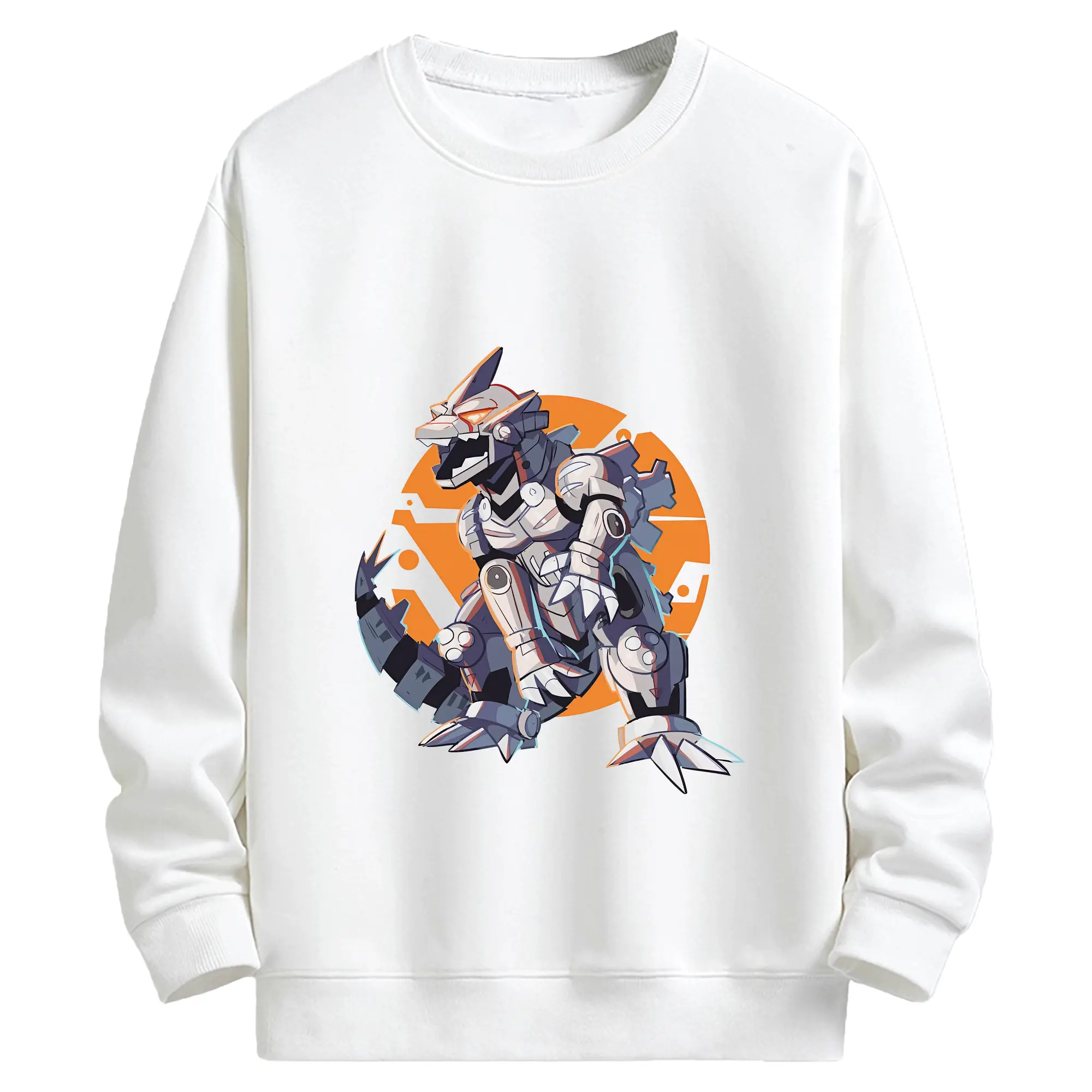 ゴジラ グッズ,メカゴジラ - キッズ クルーネックスウェットシャツ ・ フロントプリント ・ 綿80％ ポリエステル20％ ・ 快適 通学 スポーツ 日常使い お散歩用