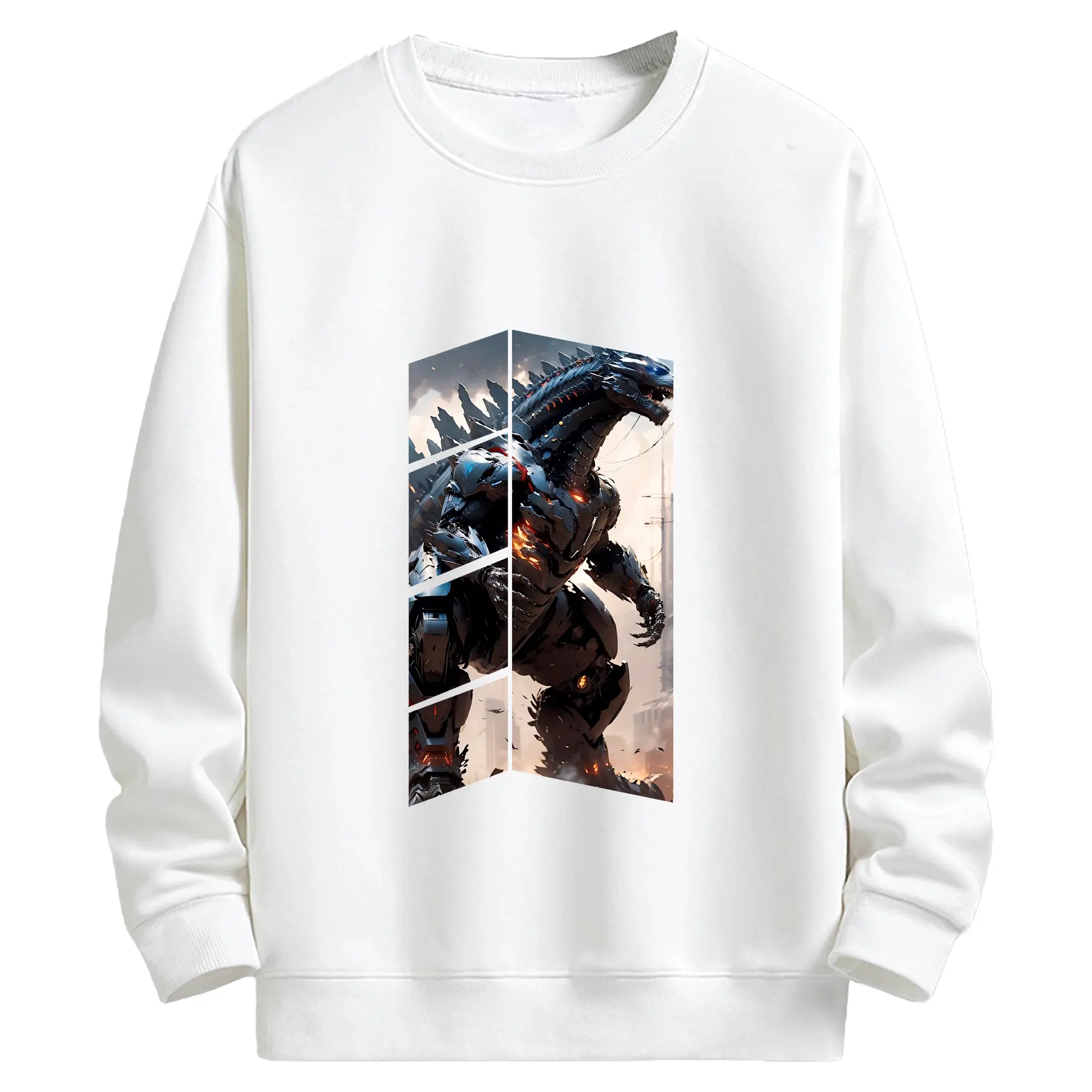 ゴジラ グッズ,メカゴジラ - キッズ クルーネックスウェットシャツ ・ フロントプリント ・ 綿80％ ポリエステル20％ ・ 快適 通学 スポーツ 日常使い お散歩用