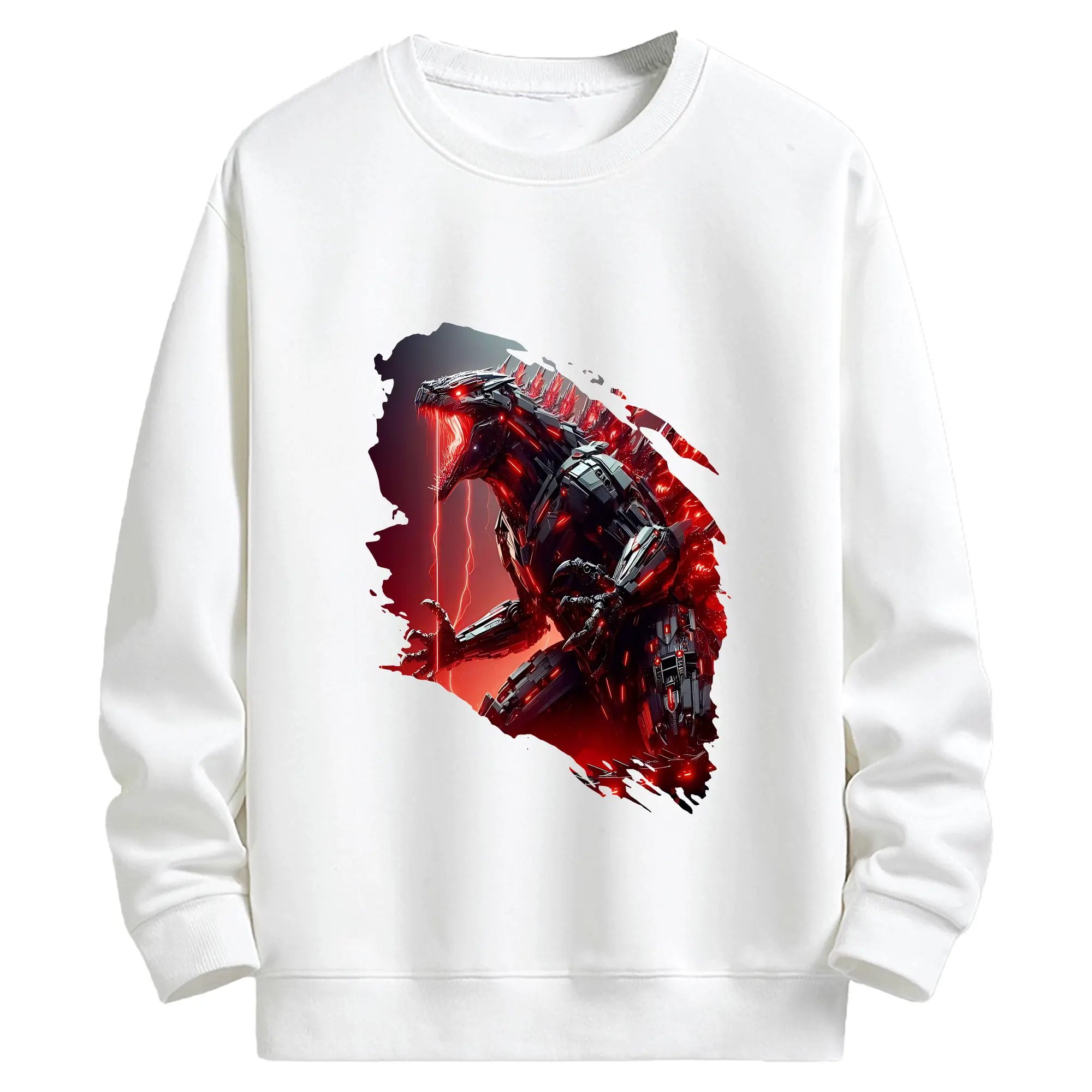 ゴジラ グッズ,メカゴジラ - キッズ クルーネックスウェットシャツ ・ フロントプリント ・ 綿80％ ポリエステル20％ ・ 快適 通学 スポーツ 日常使い お散歩用