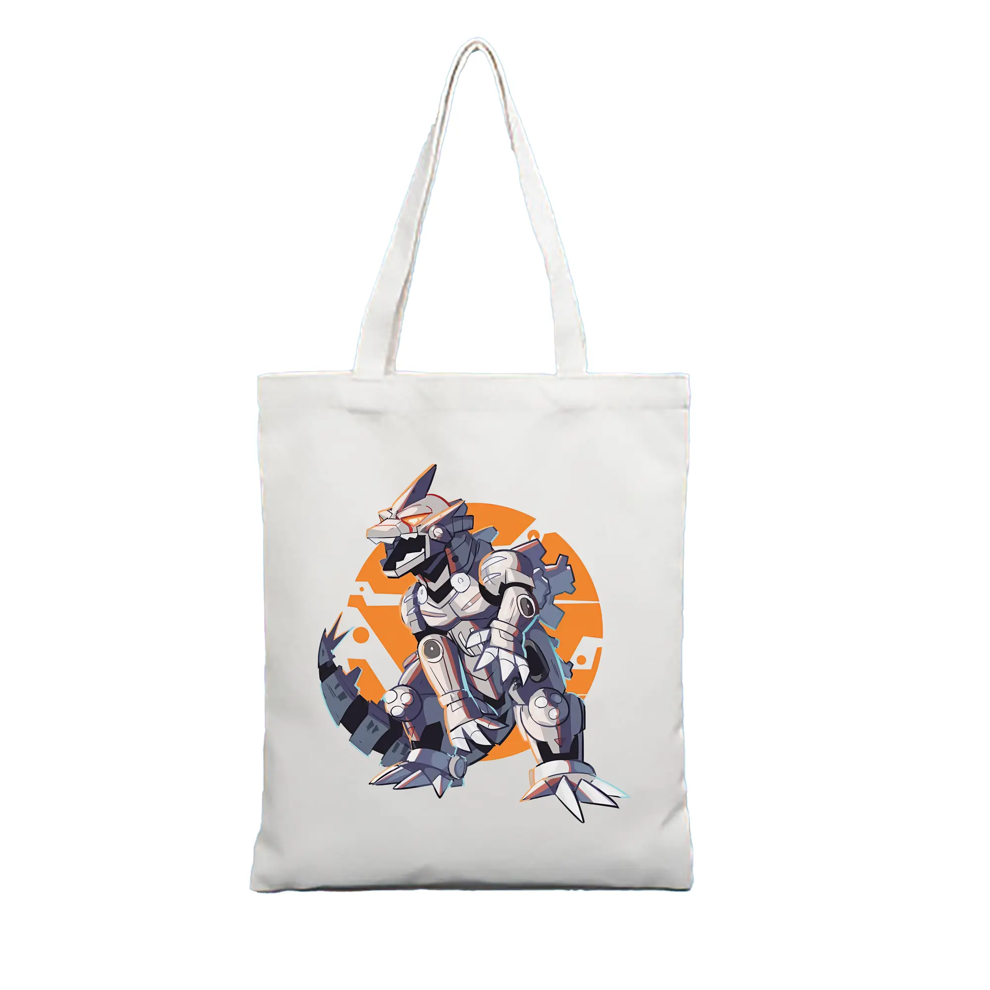 ゴジラ グッズ,メカゴジラ - 縦型キャンバス手提げバッグ（トートバッグ） ・ キャンバス素材 ・ ショッピング用 ・ 軽量 丈夫 お手入れ簡単