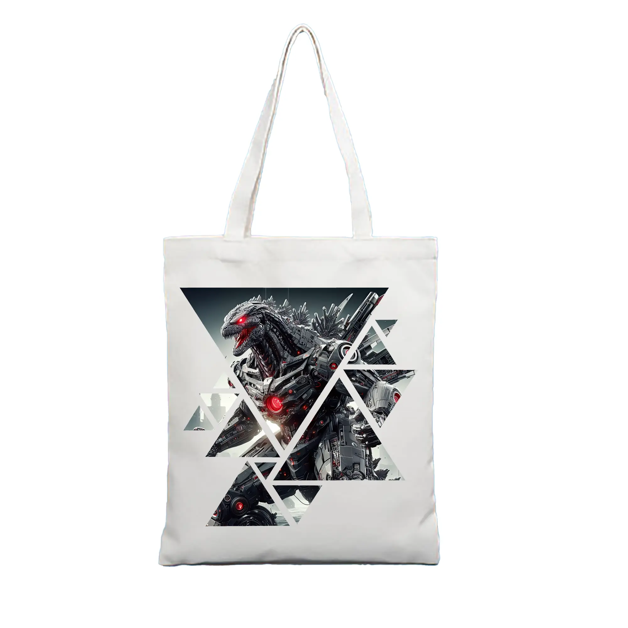 ゴジラ グッズ,メカゴジラ - 縦型キャンバス手提げバッグ（トートバッグ） ・ キャンバス素材 ・ ショッピング用 ・ 軽量 丈夫 お手入れ簡単
