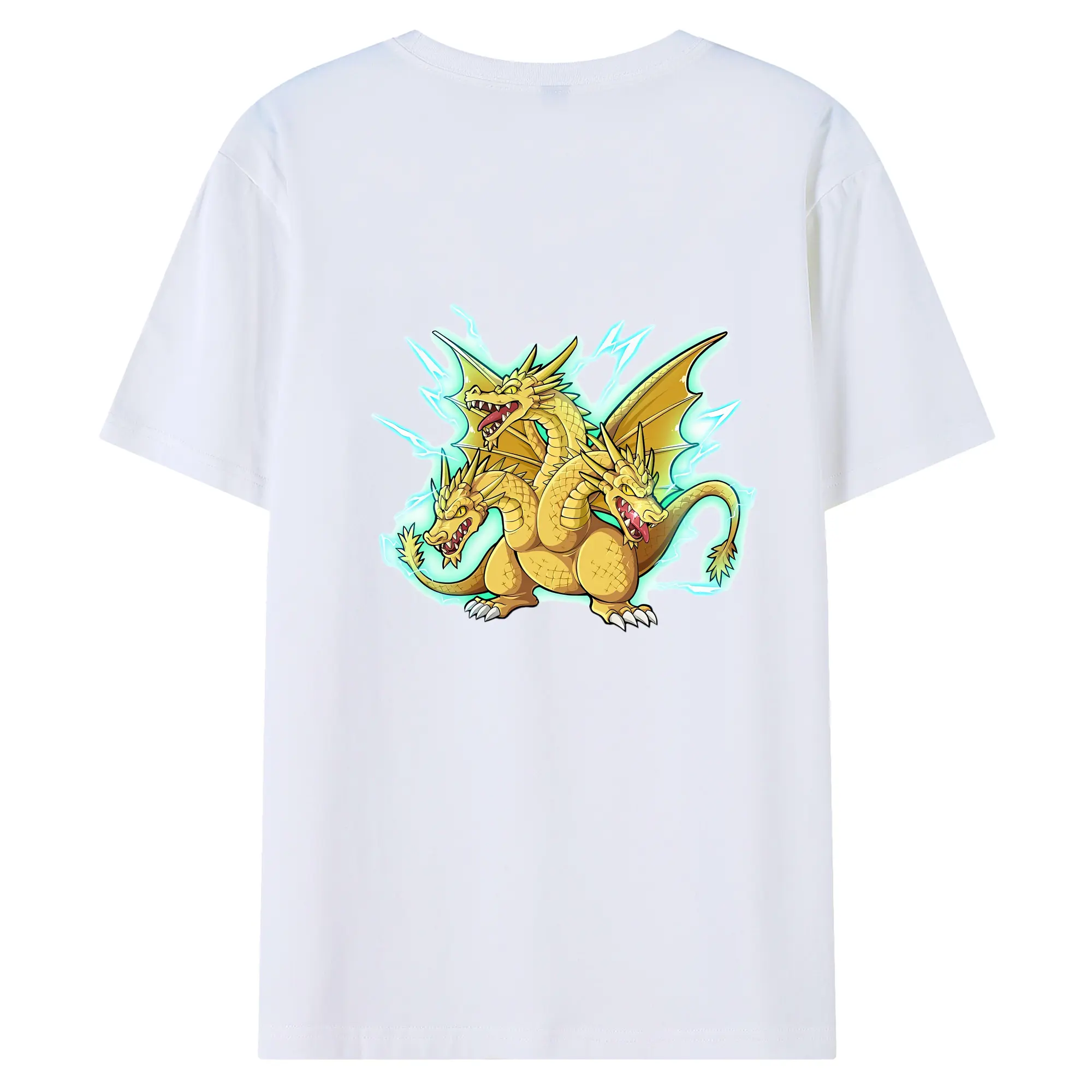 ゴジラ グッズ,キングギドラ - 綿100％ 半袖Tシャツ ・ バックプリント ・ 快適 通気性 ・ 日常使い 散歩 スポーツ用