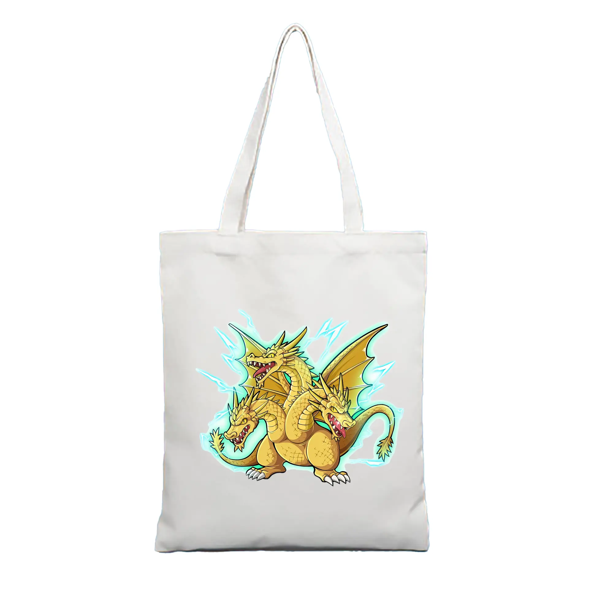 ゴジラ グッズ,キングギドラ - 縦型キャンバス手提げバッグ（トートバッグ） ・ キャンバス素材 ・ ショッピング用 ・ 軽量 丈夫 お手入れ簡単