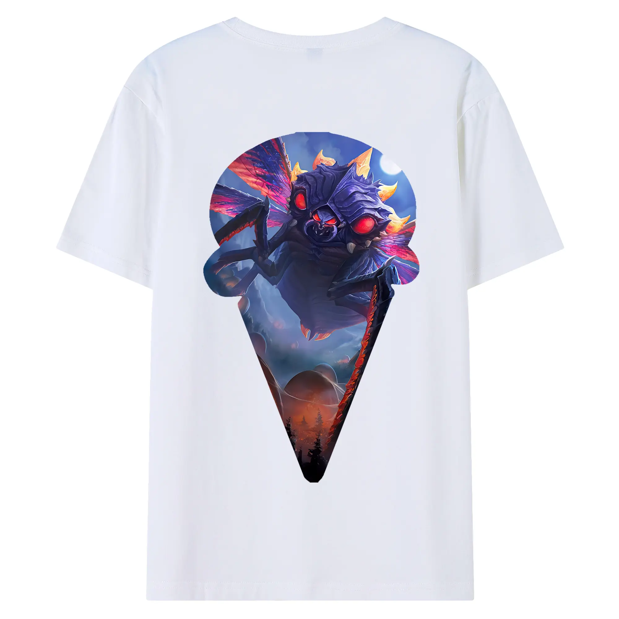 ゴジラ グッズ,バトラ - 綿100％ 半袖Tシャツ ・ バックプリント ・ 快適 通気性 ・ 日常使い 散歩 スポーツ用