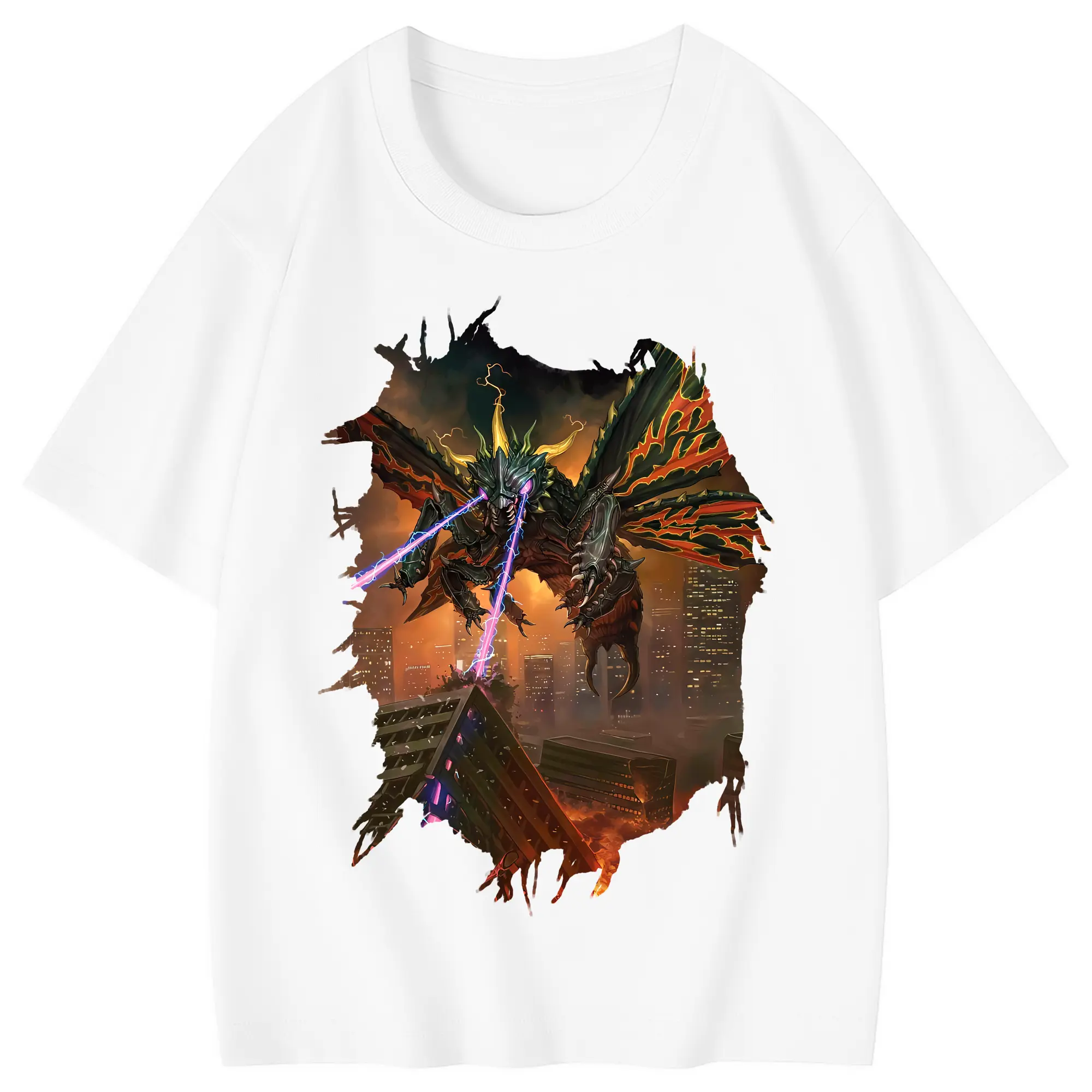 ゴジラ グッズ,バトラ - 綿100％ キッズTシャツ ・ フロントプリント ・ 快適 通気性 ・ スポーツ カジュアル 散歩用