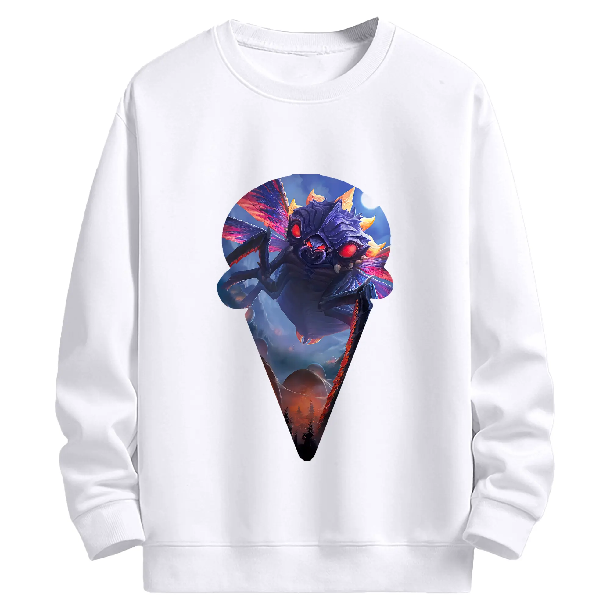 ゴジラ グッズ,バトラ - 高品質 クルーネック スウェット ・ コットン59％ ポリエステル41％ ・ ユニセックス 長袖 トレーナー ・ カジュアル デイリー スポーツ 散歩用