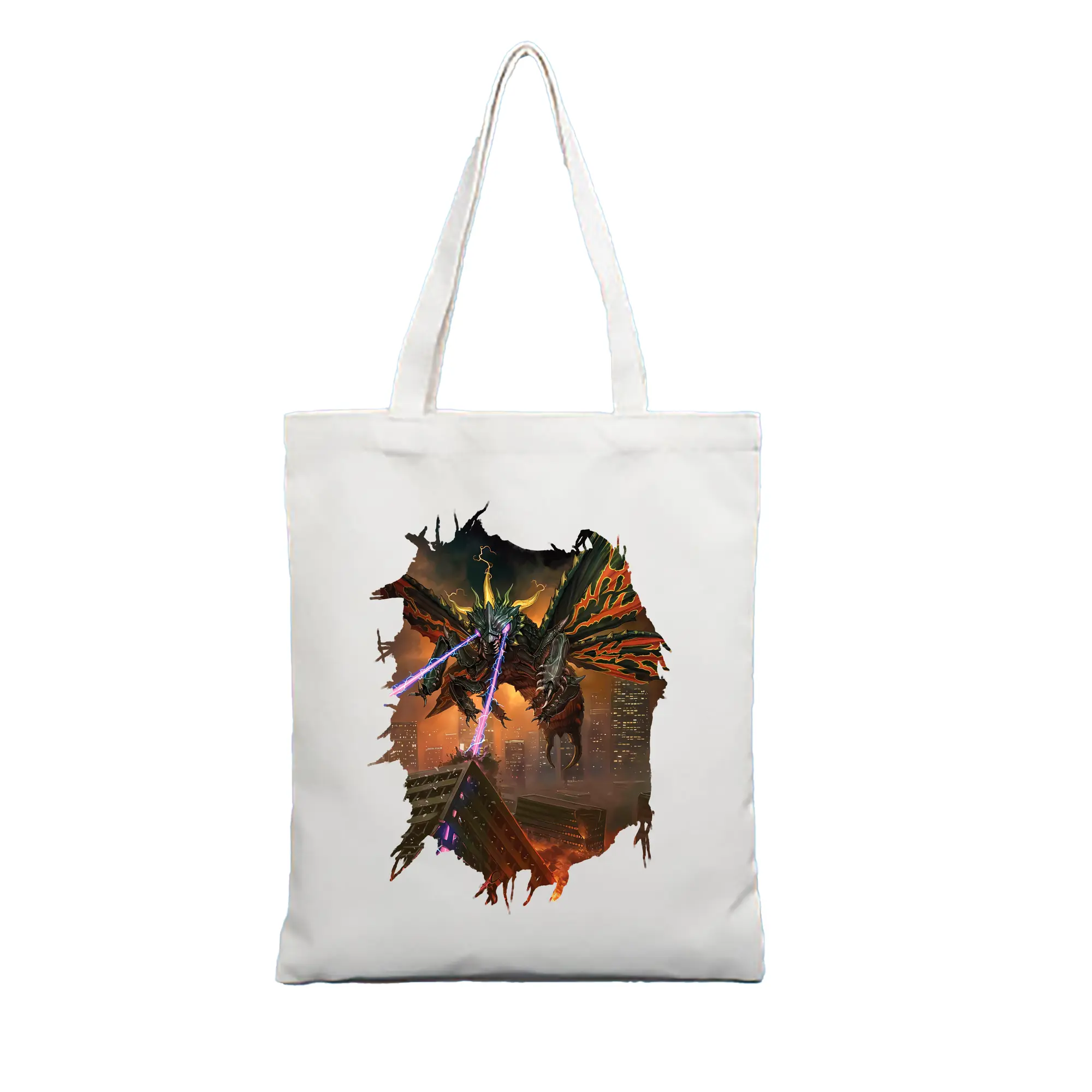 ゴジラ グッズ,バトラ - 縦型キャンバス手提げバッグ（トートバッグ） ・ キャンバス素材 ・ ショッピング用 ・ 軽量 丈夫 お手入れ簡単