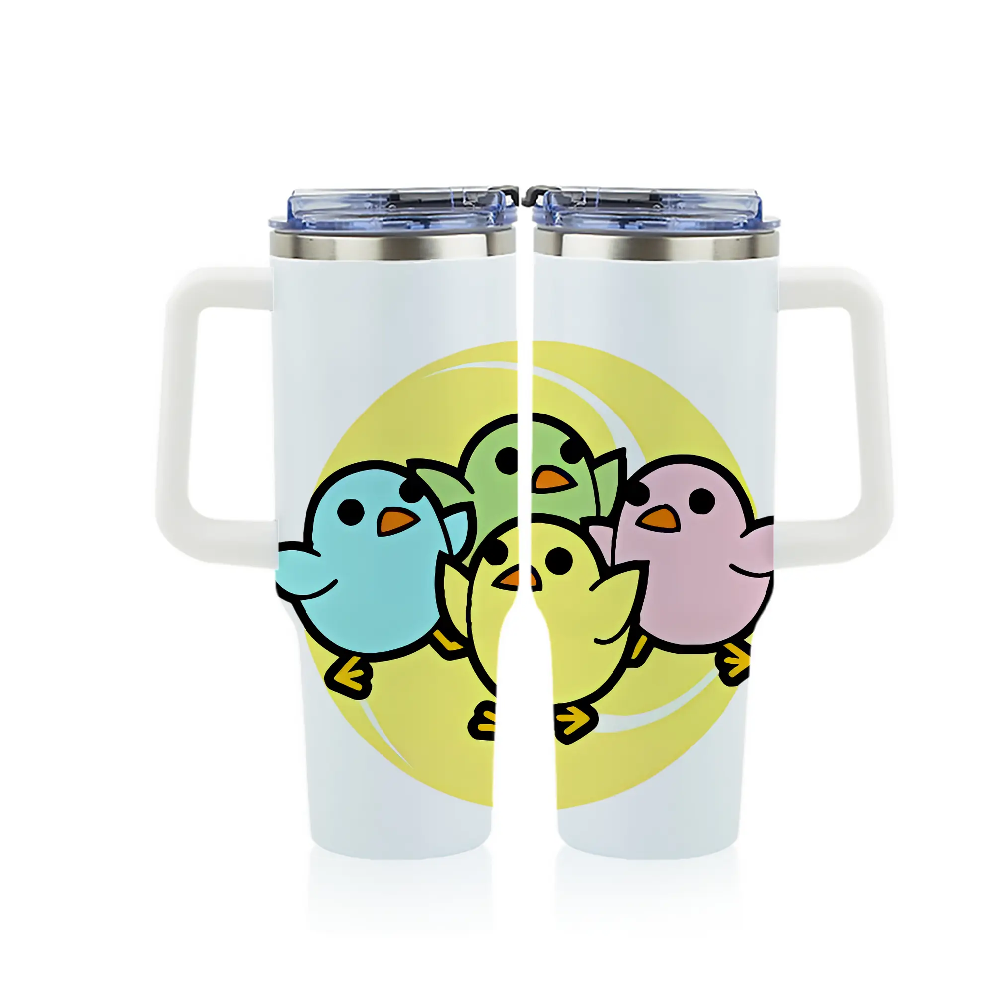 太鼓の達人 グッズ - 1200mL フルプリント車用タンブラー ・ 304ステンレス 内側 ・ 201ステンレス 外側 ・ 保温 保冷 ・ 通勤 ドライブ アウトドア用